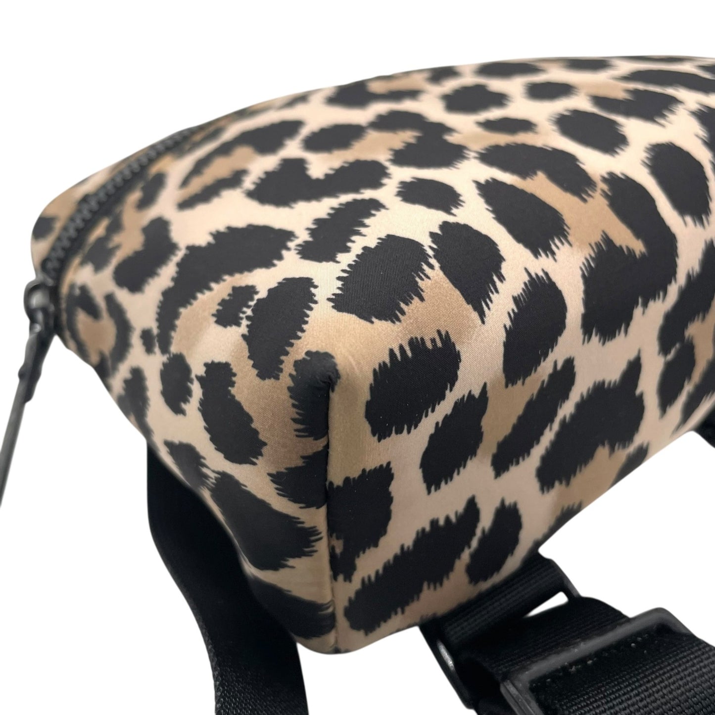 ケイトスペード KATE SPADE リュック レオパード柄 バックパック ベージュ×ブラック 黒 ナイロン レディース U8