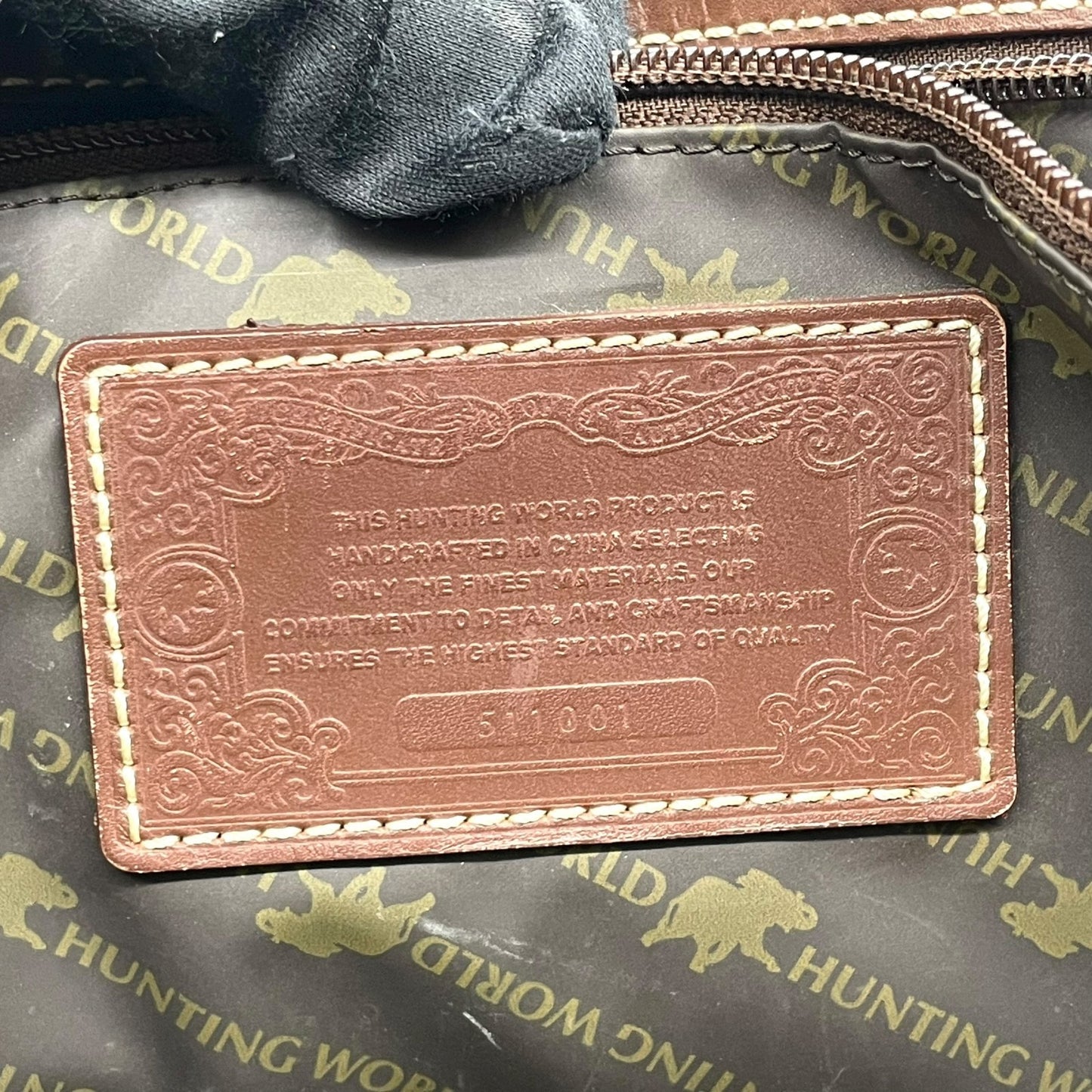 ハンティングワールド HUNTING WORLD トートバッグ ビジネスバッグ キャンバス×レザー グリーン×ブラウン 緑 茶色 メンズ S14