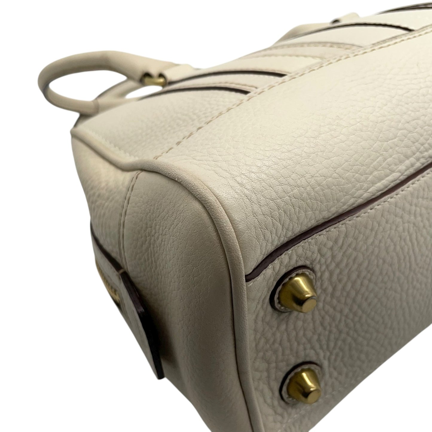 コーチ COACH ハンドバッグ レザー 白 ホワイト系 チャーム タグ付き フリンジ レディース T3