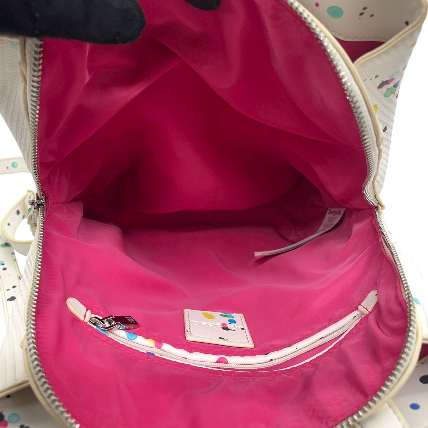 デシグアル Desigual バックパック リュック 白 ホワイト カラフル ペイント柄 マルチカラー アートデザイン S95