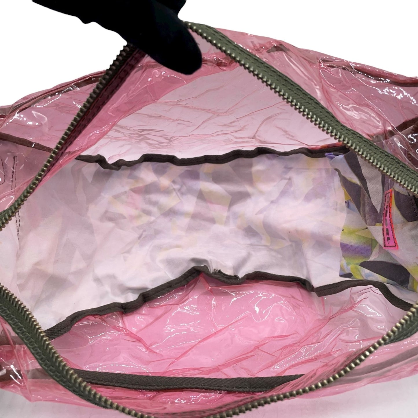 ディーゼル DIESEL PVC×ナイロン ショルダーバッグ トートバッグ ピンク レディース S95 Y2K 00s vintage