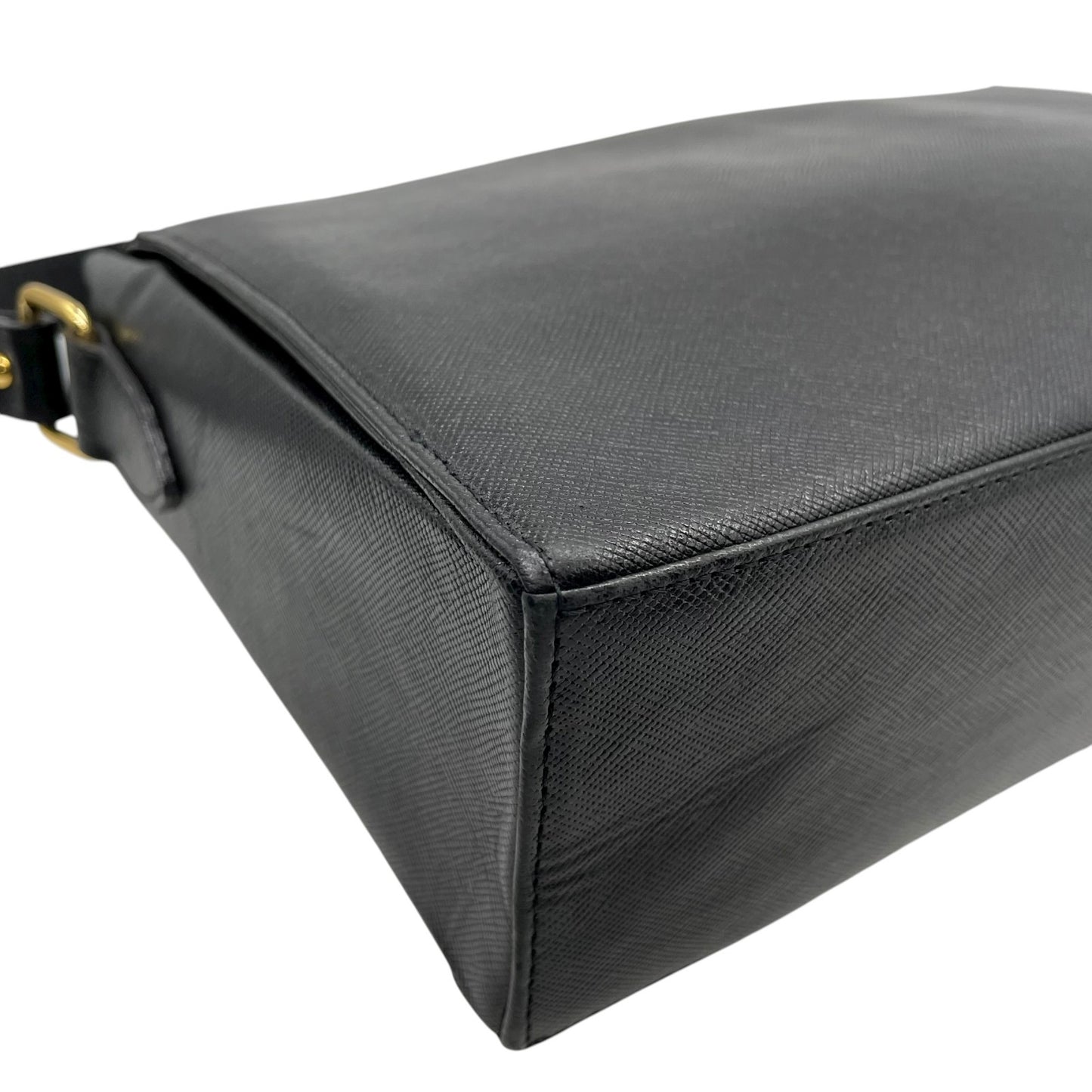 美品 イヴ サンローラン YVES SAINT LAURENT 型押し ショルダーバッグ 黒 ブラック レザー ヴィンテージ 金金具 ゴールド金具 K7