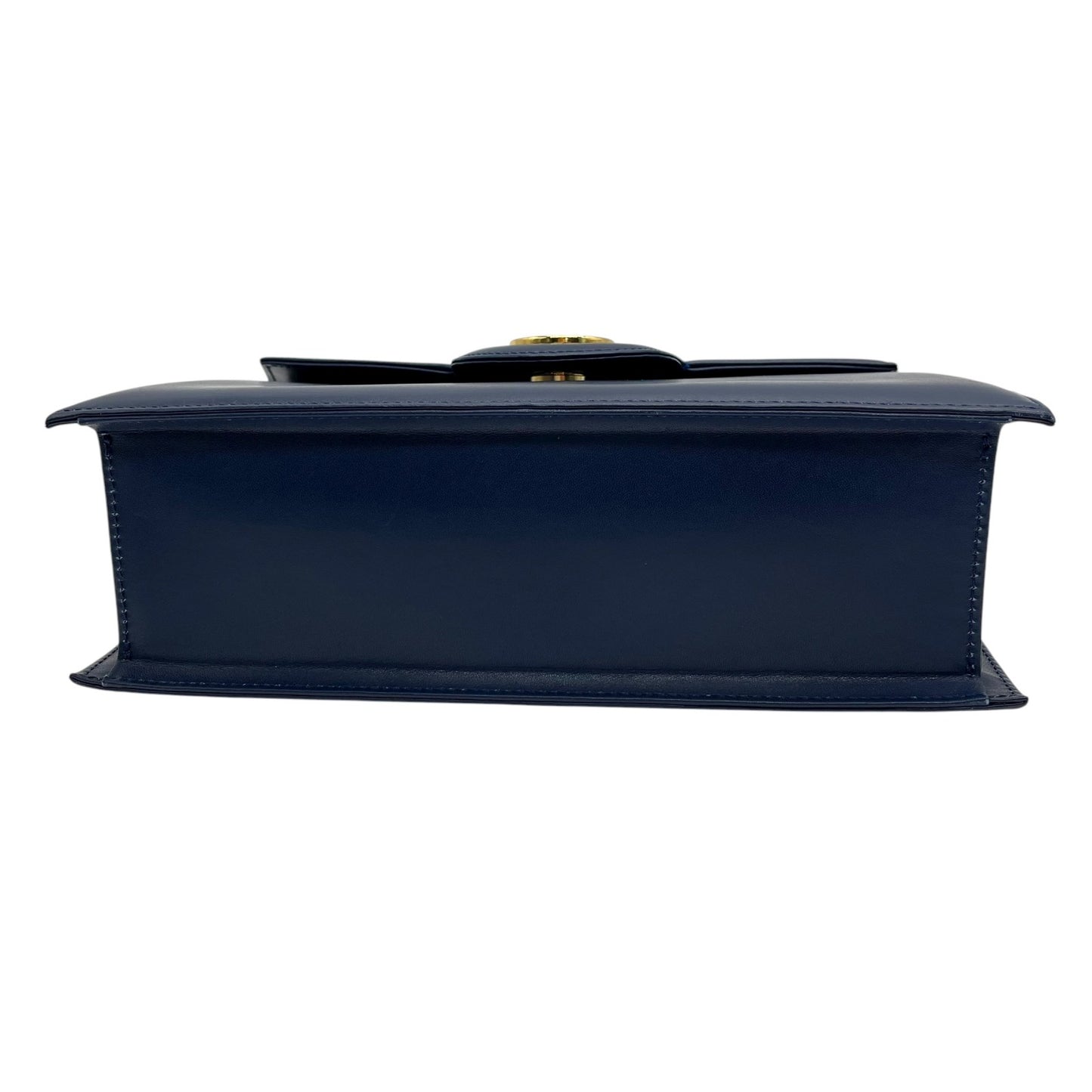 未使用級 美品 ジバンシィ ジバンシー GIVENCHY ハンドバッグ 2WAY ショルダー レザー 紺 ブルー ネイビー 金金具 ゴールド金具 ロゴ ヴィンテージ B4