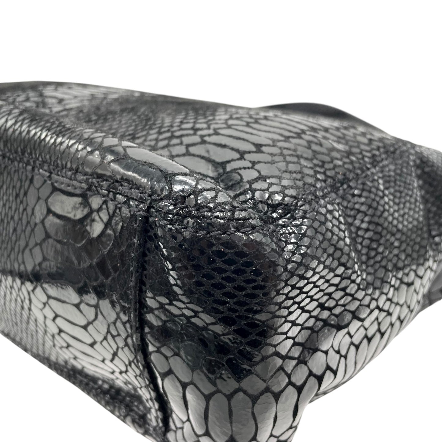 美品 マイケルコース MICHAEL KORS 型押し レザー トートバッグ ショルダー 肩掛け 黒 ブラック 金金具 ゴールド金具 C10