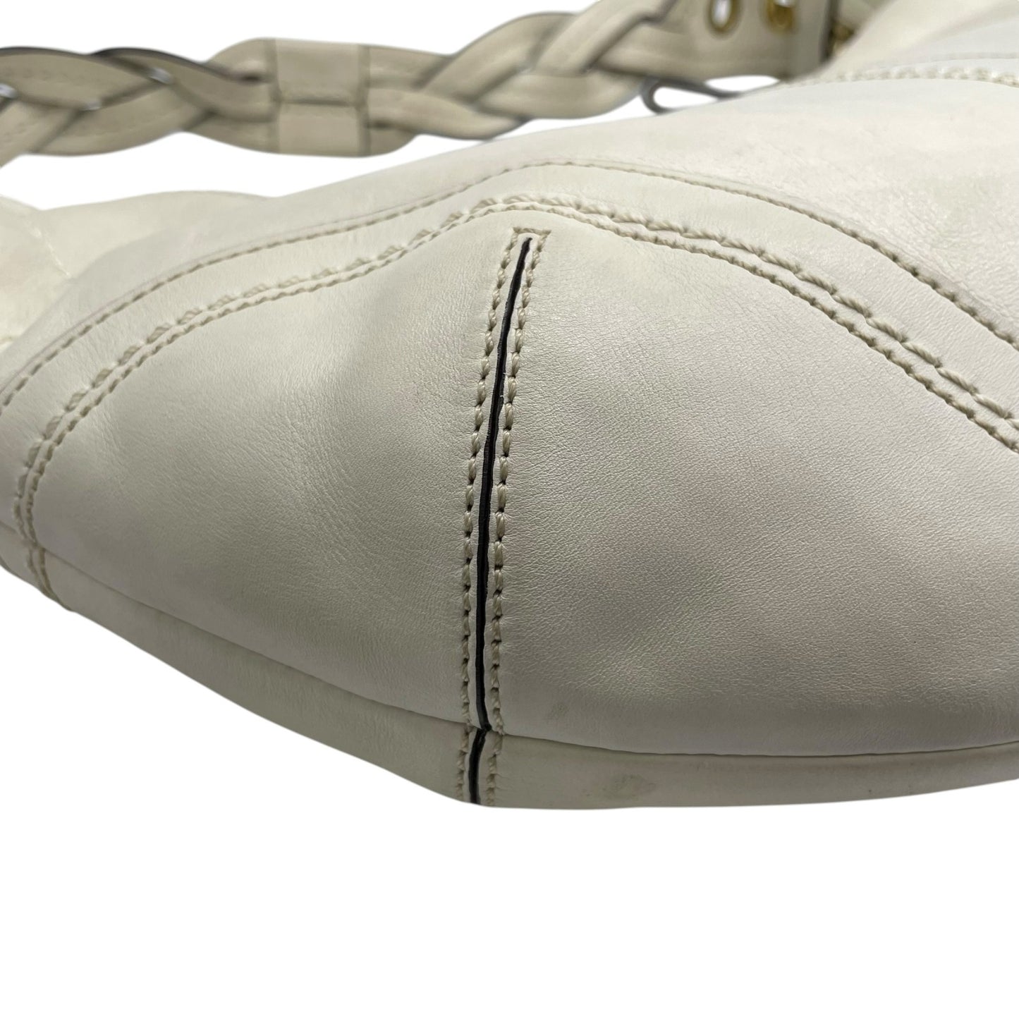 美品 コーチ COACH レザー ハンドバッグ ワンショルダーバッグ ホーボー 10043 ベージュ 金金具 ゴールド金具 Y2K 00s vintage C4