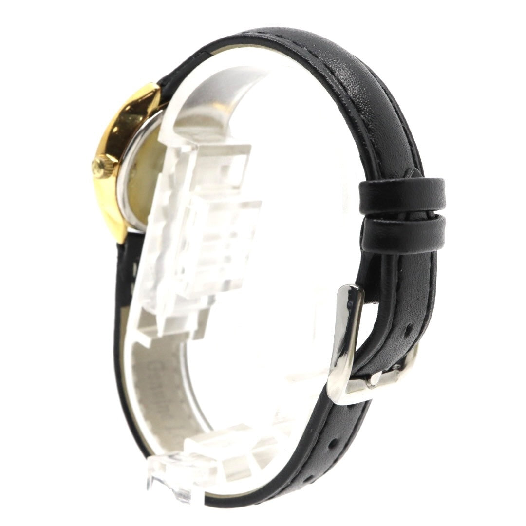 【美品/電池交換済/新品ベルト(社外品)】ラドー 腕時計 111.5141.2 レディース クオーツ ゴールド文字盤 デイト表示 ヴィンテージ アナログ ドレスウォッチ アンティーク クラシックデザイン エレガント 薄型 クリーニング済み G1