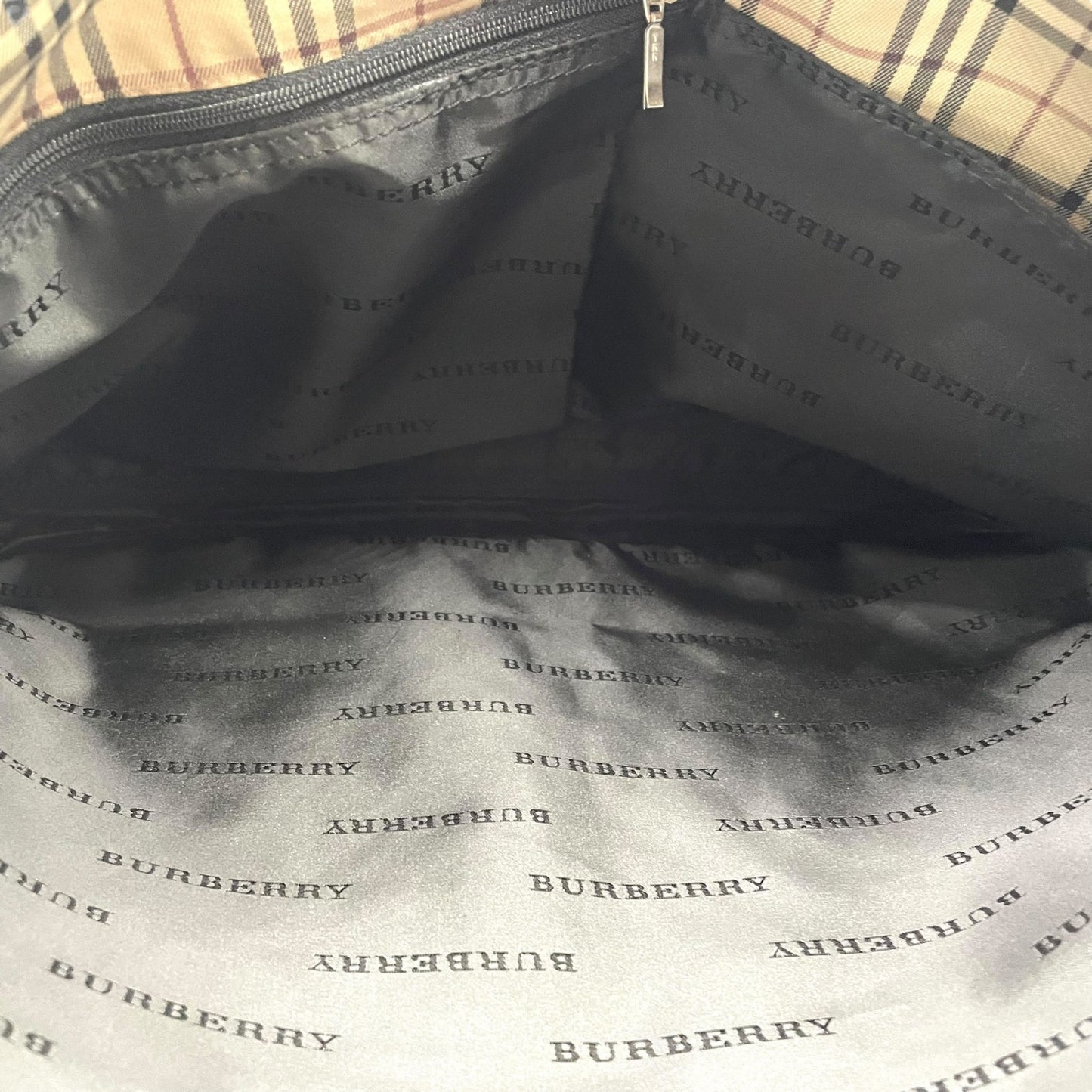 バーバリー BURBERRY ビジネスバッグ ブリーフケース ナイロン×レザー 黒 ブラック シルバー金具 2WAY メンズ E