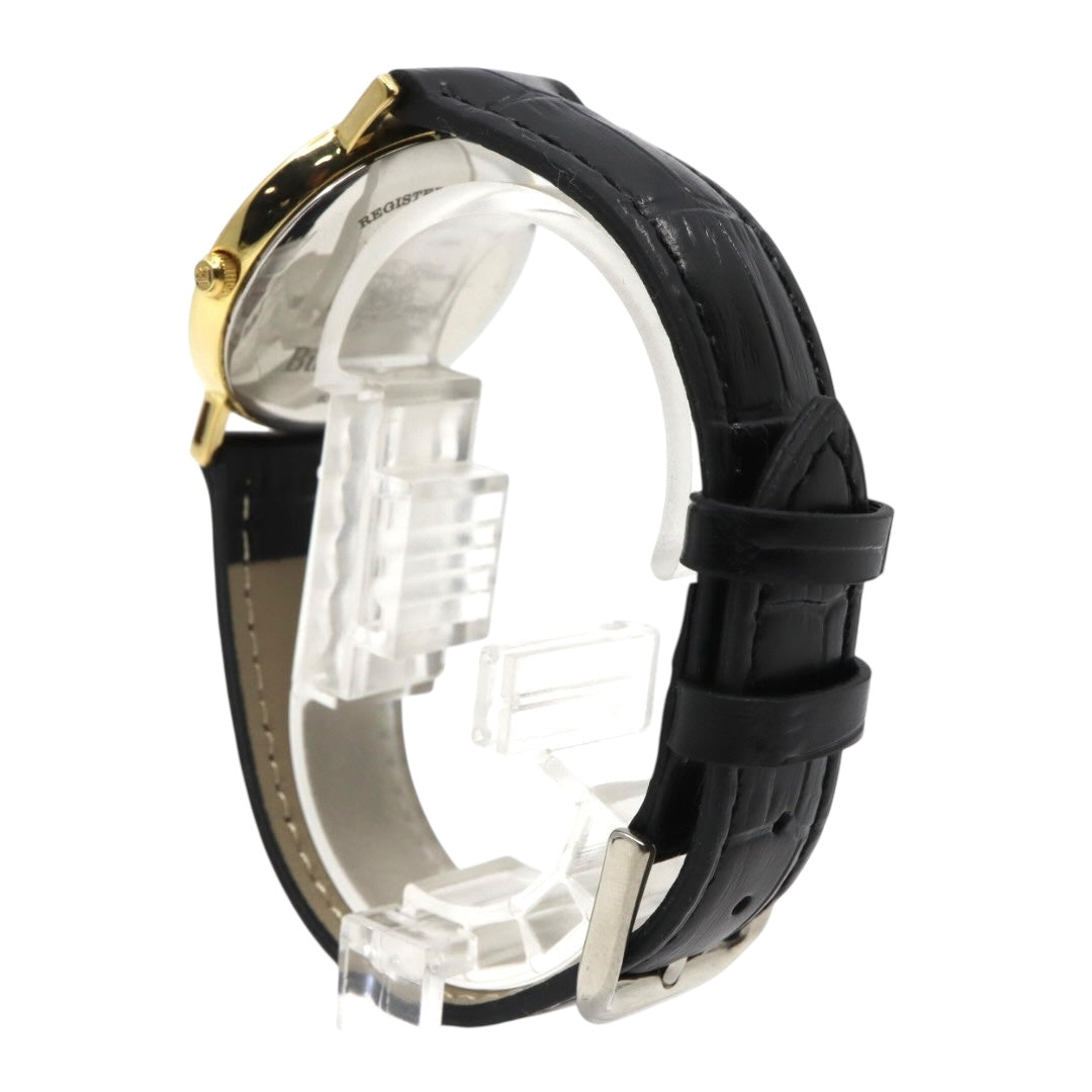 美品 電池交換済 新品ベルト バーバリー Burberrys 6000G 腕時計 メンズウォッチ クォーツ ゴールド ホワイト文字盤 ローマンインデックス ホースロゴ クラシック ヴィンテージ エレガント ドレスウォッチ 稼働品 G3