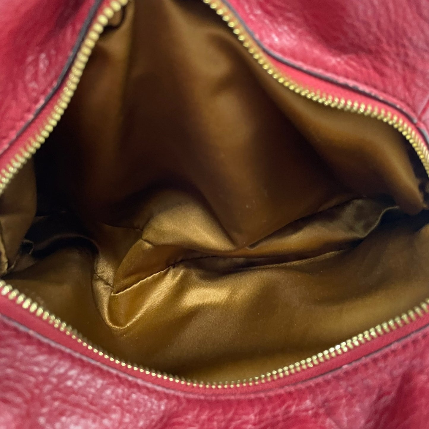 COACH コーチ ハンドバッグ トートバッグ 赤 レッド レザー ゴールド金具 ロゴ チャーム付き 肩掛け可 レディース T4