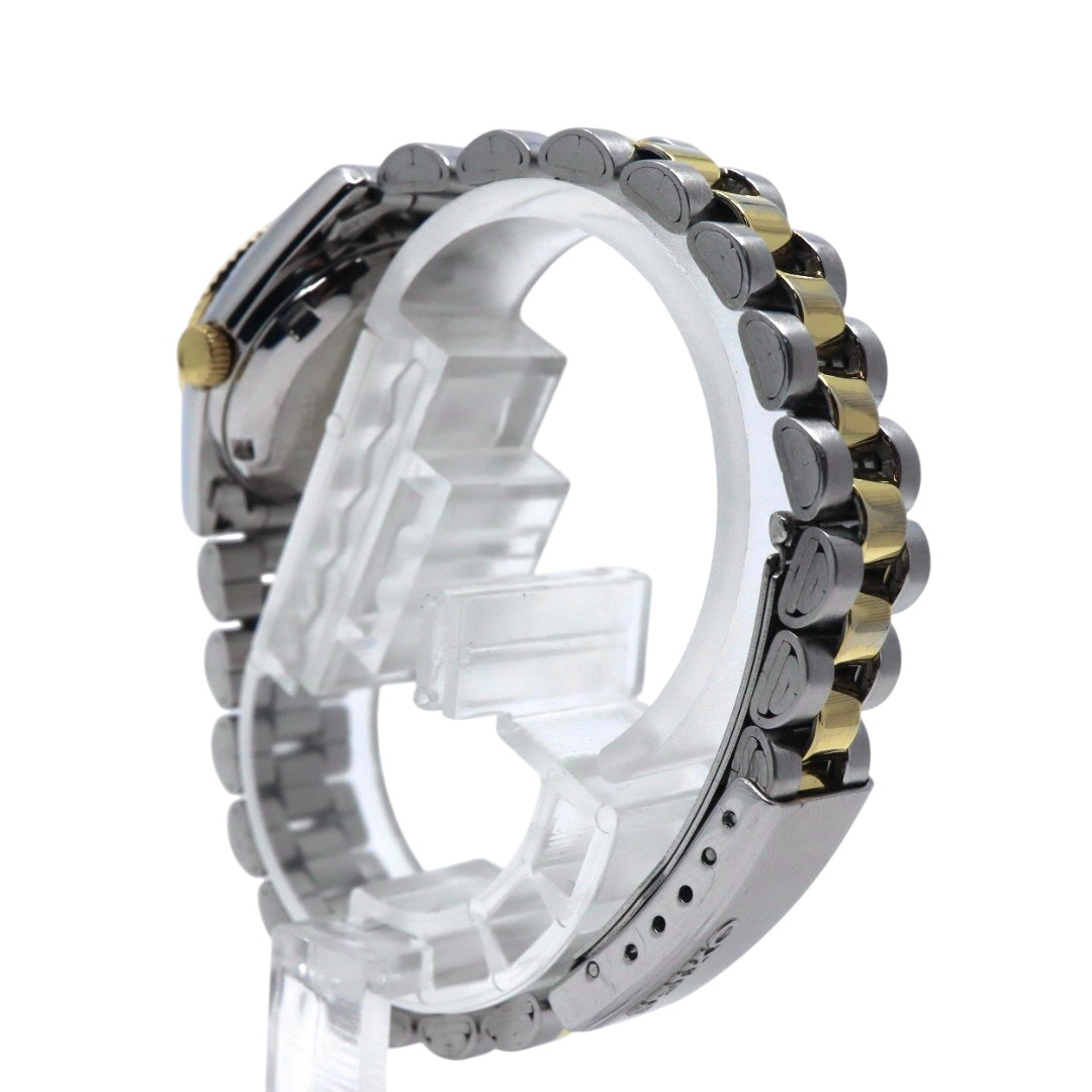 【未使用級/美品/稼働品】セイコー SEIKO 5 レディース腕時計 4206-0510 自動巻き オートマチック デイデイト ゴールド文字盤 コンビブレス フルテッドベゼル アナログ クラシック ビンテージ エレガント クリーニング済 G2