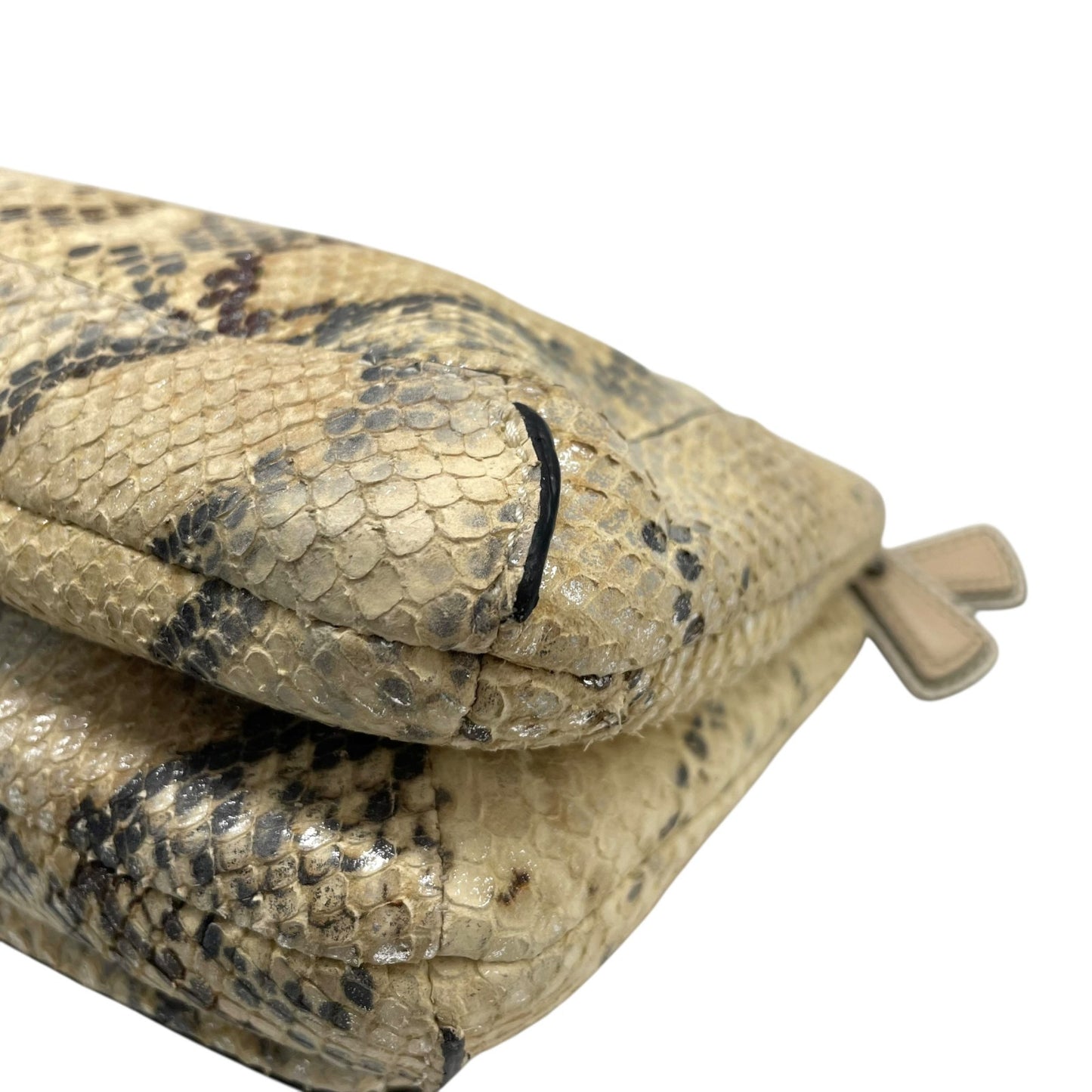 COACH コーチ ハンドバッグ ワンショルダー ベージュ レザー 型押し エンボス チェーンショルダー 肩掛け可 ロゴ チャーム付き レディース S30