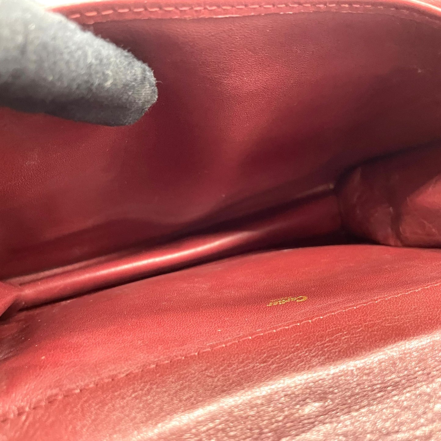 Cartier カルティエ マストライン クラッチバッグ セカンドバッグ 赤 ボルドー ワインレッド レザー 2Cモチーフ メンズ A1