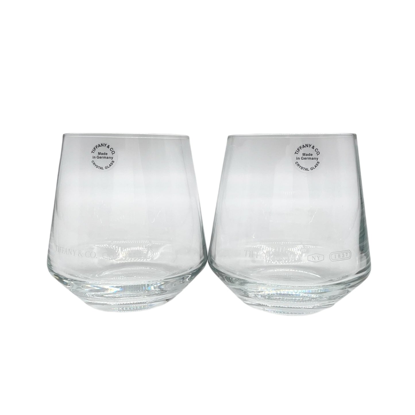 未使用 美品 Tiffany&Co. ティファニー 1837 タンブラーセット ペアタンブラー グラス コップ 箱付き