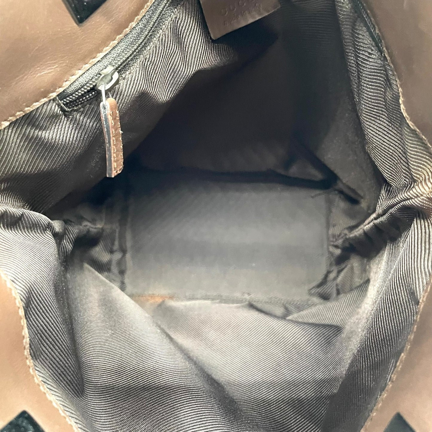 極美品 グッチ GUCCI トートバッグ ロングハンドル GGキャンバス ベージュ ブラウン レザー シルバー金具 ハンドバッグ K11