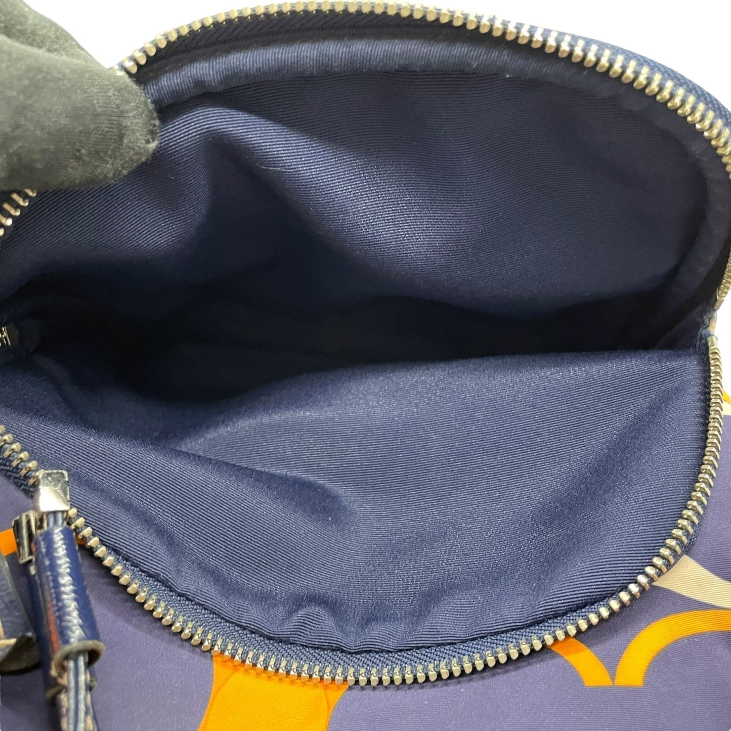 コーチ COACH リュックサック バックパック リュック デイパック F23909 シグネチャー レザー ナイロン 紺 ネイビー オレンジ カジュアル U8