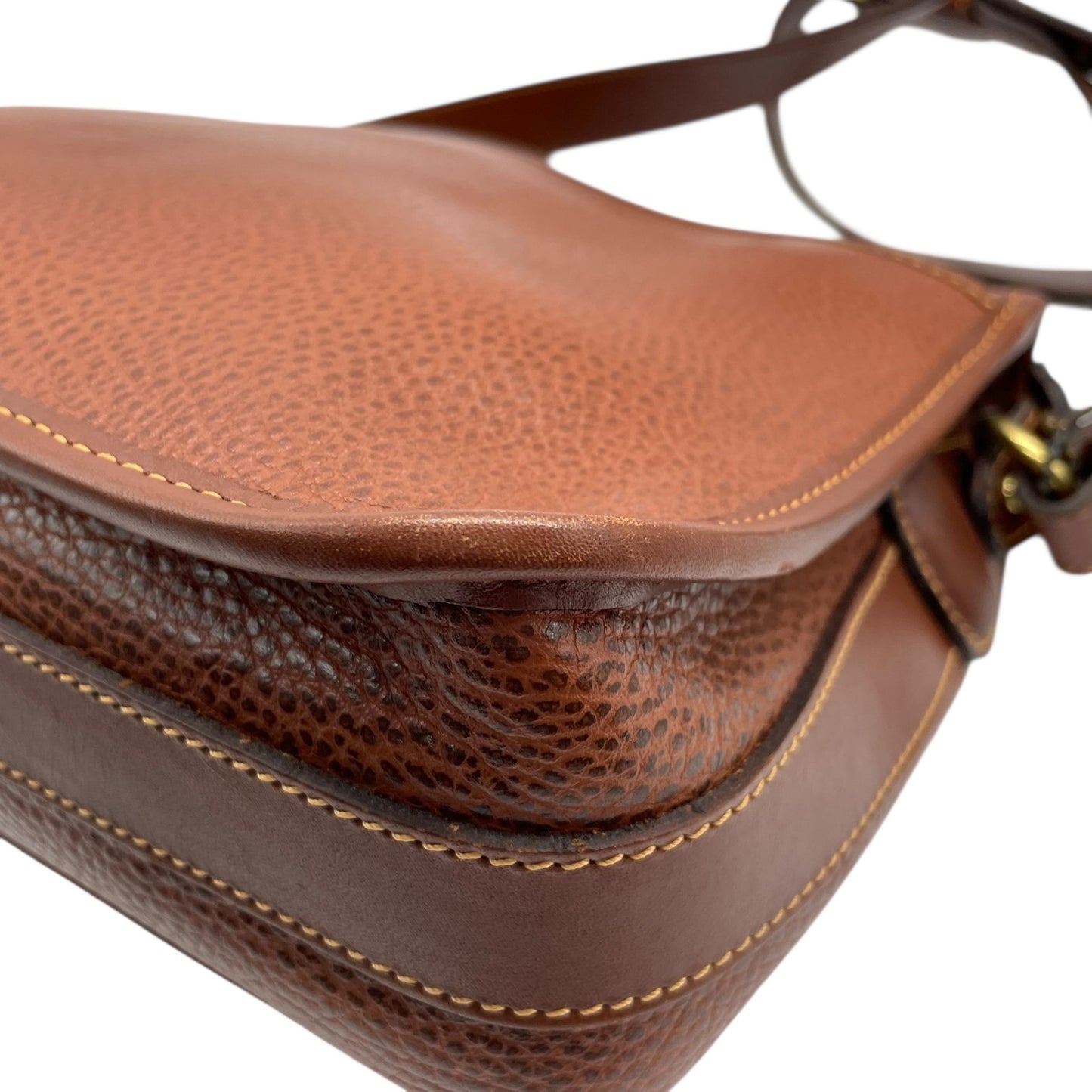 コーチ COACH ショルダーバッグ ターンロック 313 レザー 茶色 ブラウン 金金具 ゴールド金具 ヴィンテージ調 クラシックデザイン U16