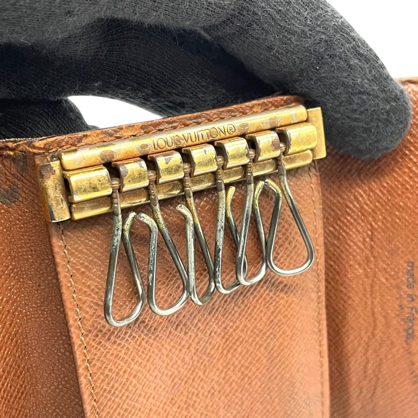 ルイ・ヴィトン Louis Vuitton ミュルティクレ6 M62630 モノグラム 6連キーケース ブラウン PVC×レザー ゴールド金具 レディース メンズ M5