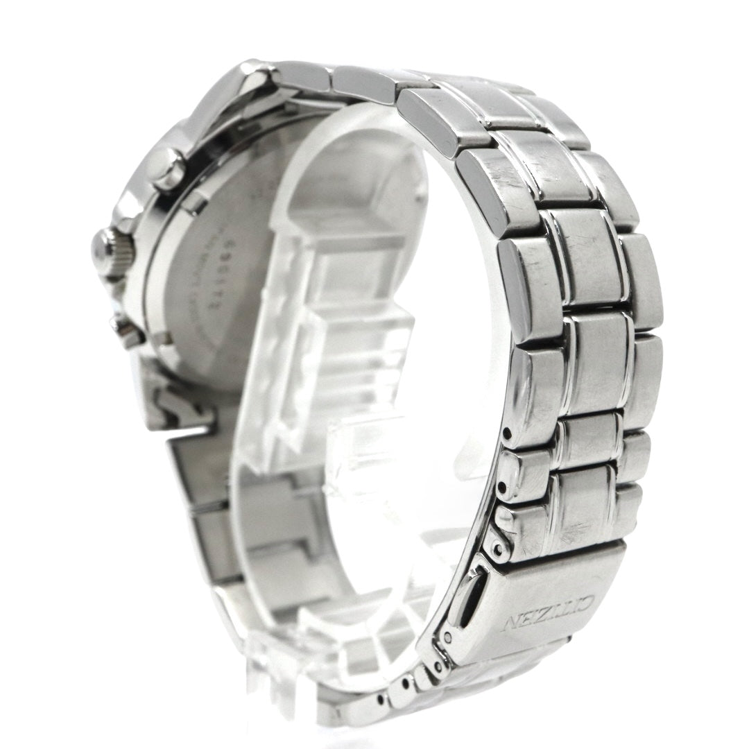 citizen シチズン クオーツ クロノグラフ 腕時計 0510-K002320 ブラック文字盤 ステンレススチール 10気圧防水 メンズ G8