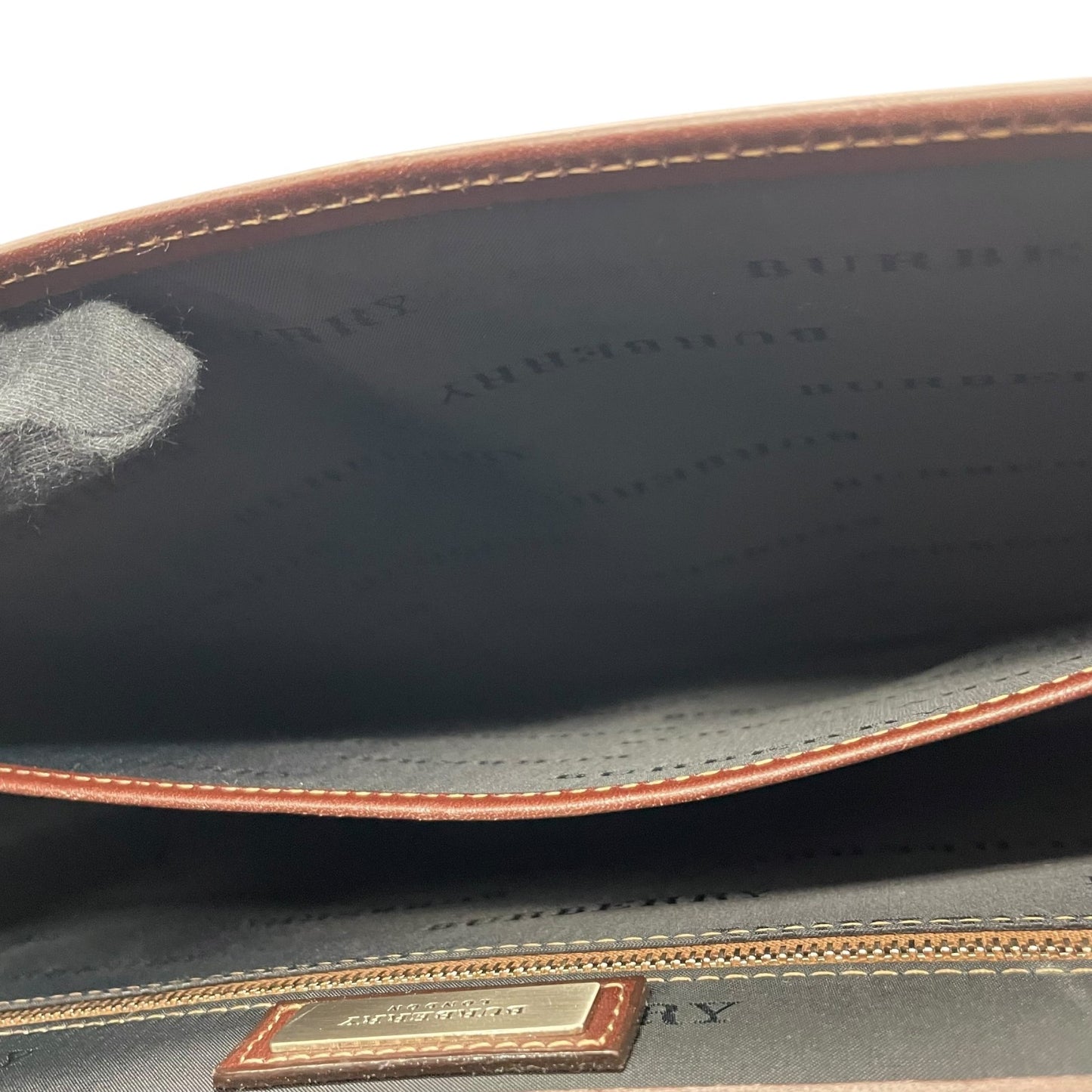 BURBERRY バーバリー ビジネスバッグ レザー ブラウン【中古】 メンズ