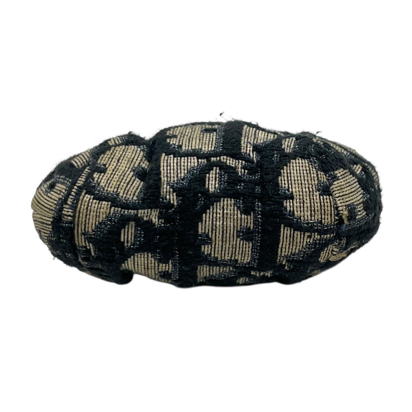 クリスチャン ディオール Christian Dior トロッター がま口 コインケース ネイビー ゴールド金具 金 ジャガード ヴィンテージ M3