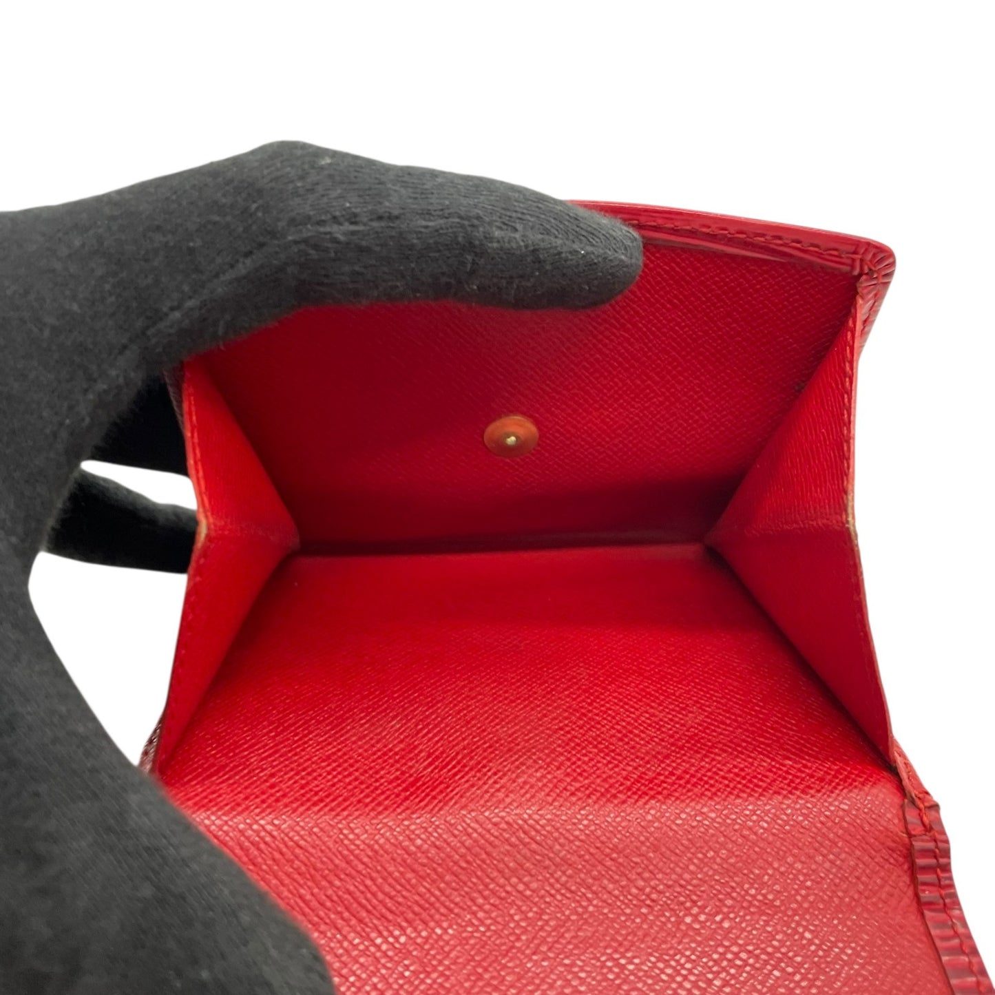 LOUIS VUITTON ルイヴィトン 三つ折り財布 エピ ポルトモネ ビエ カルト クレディ M63487 赤 レッド レザー M4