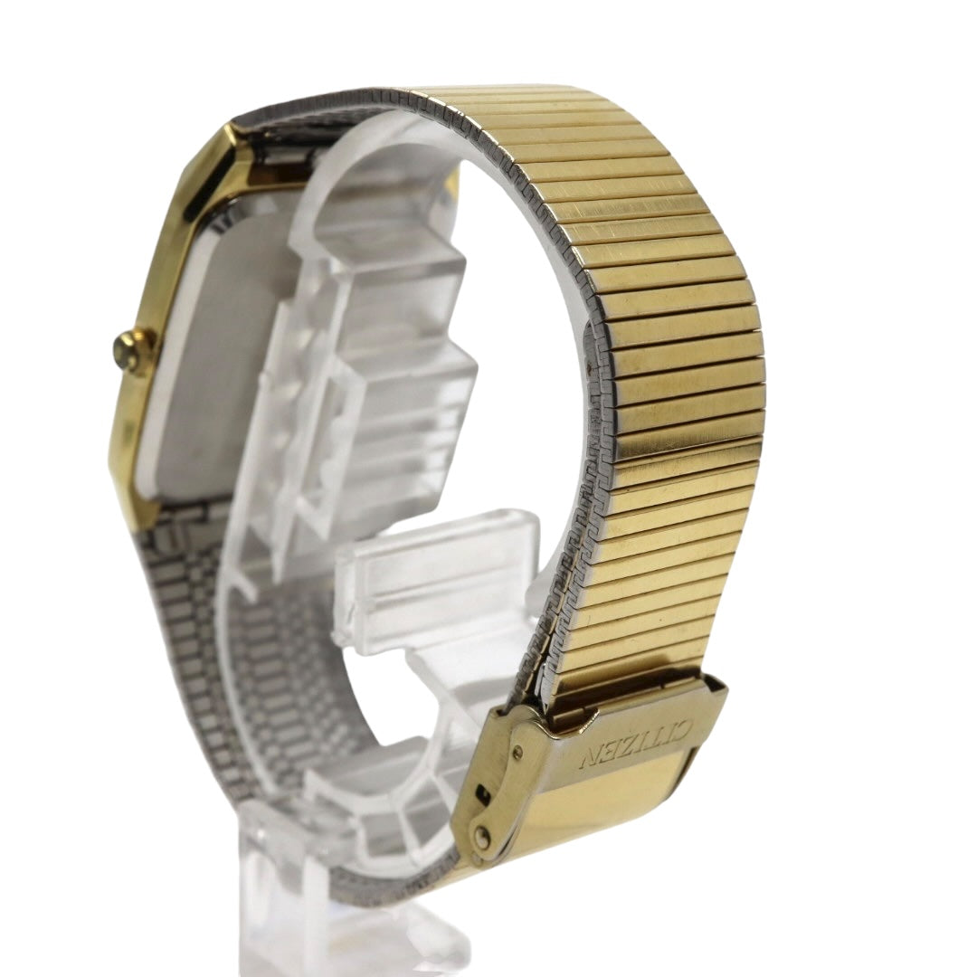 CITIZEN シチズン クォーツ 腕時計 ゴールドカラー レクタンギュラー ステンレス メンズ レディース アナログ G11