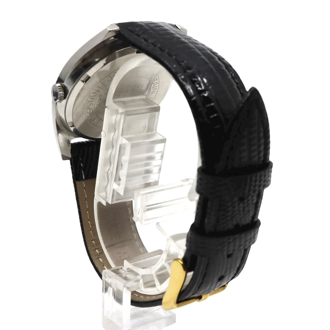 【美品】CITIZEN 手巻き 17JEWELS ヴィンテージ デイト付き メンズ 腕時計 シルバー文字盤 クラシックデザイン シチズン G11