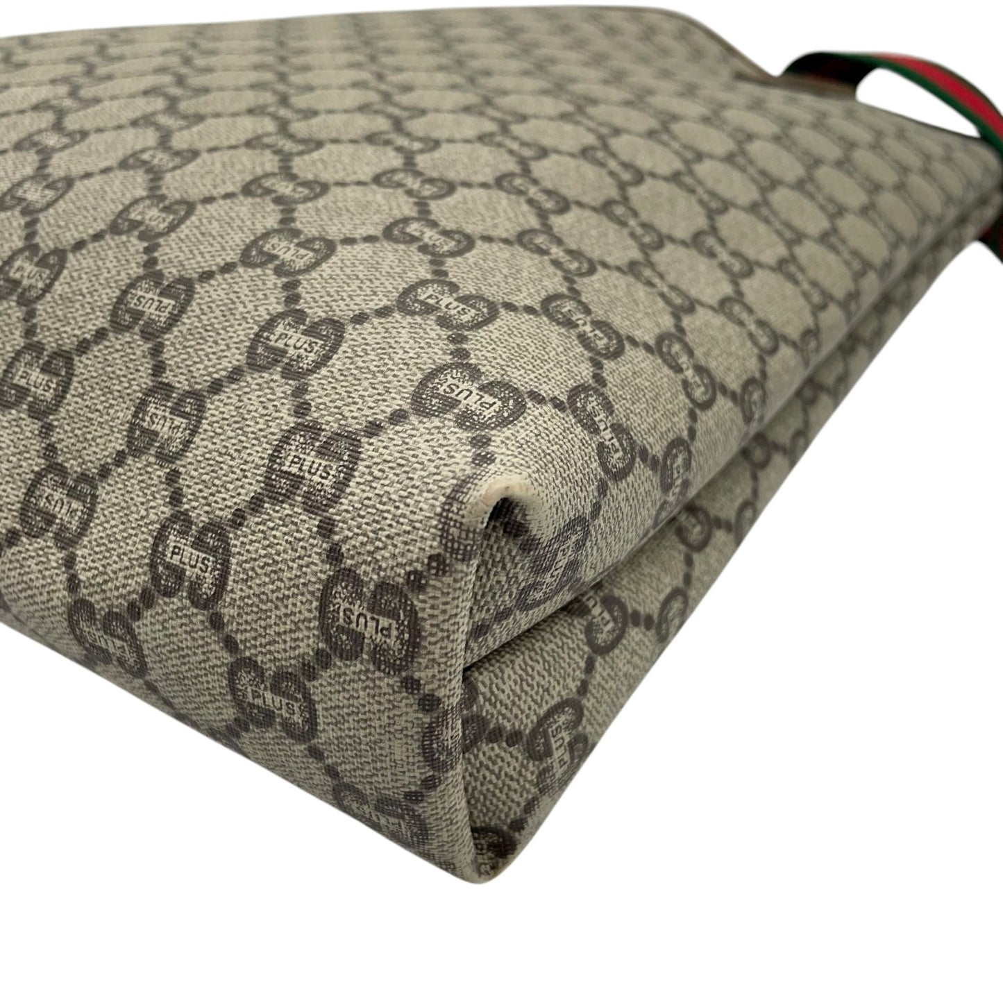 GUCCI グッチ シェリーライン GGプラス トートバッグ ビンテージ オールドグッチ PVC レザー 伝統ウェブデザイン 縦型トート d7