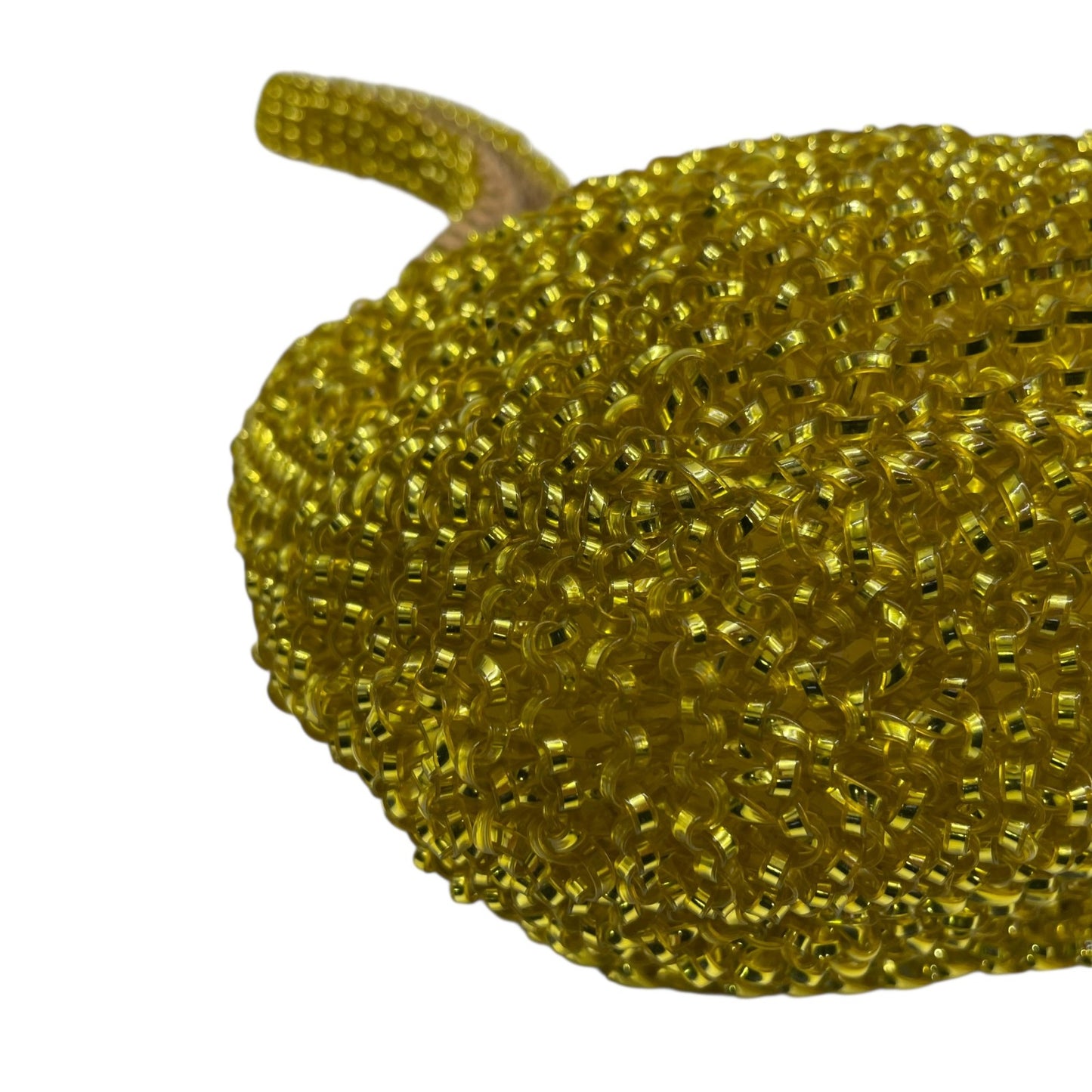 【美品】ANTEPRIMA アンテプリマ ワイヤーバッグ ワイヤーショルダー バッグ イエロー ワンショルダー きらめき 手編み 立体デザイン K10