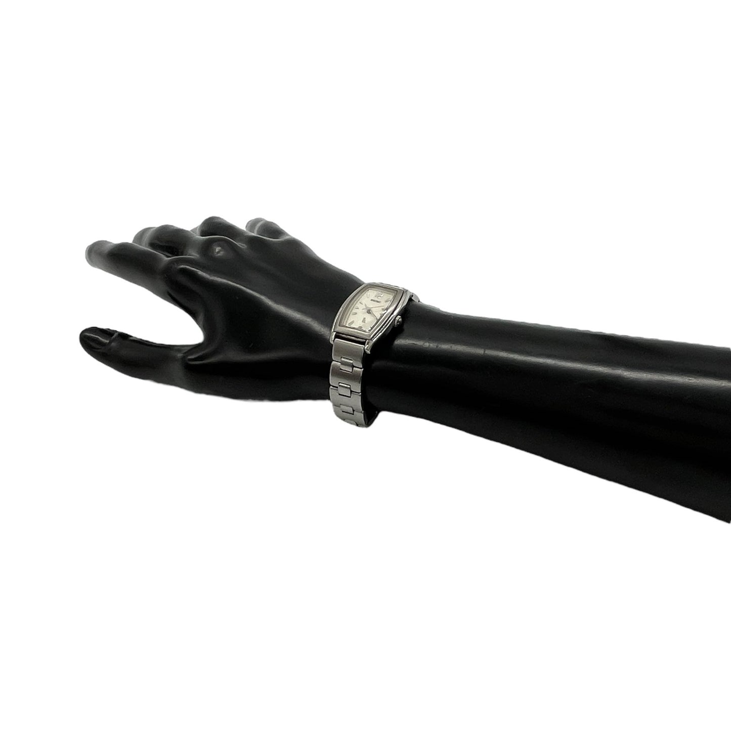 【稼働品】セイコー SEIKO ルキア LUKIA 腕時計 ウォッチ 1F21-5D30 レディース クオーツ トノー 樽型 アナログ エレガント ドレスウォッチ アイボリー文字盤 シルバー ステンレススチール製 ビジネスシーン クリーニング済み G