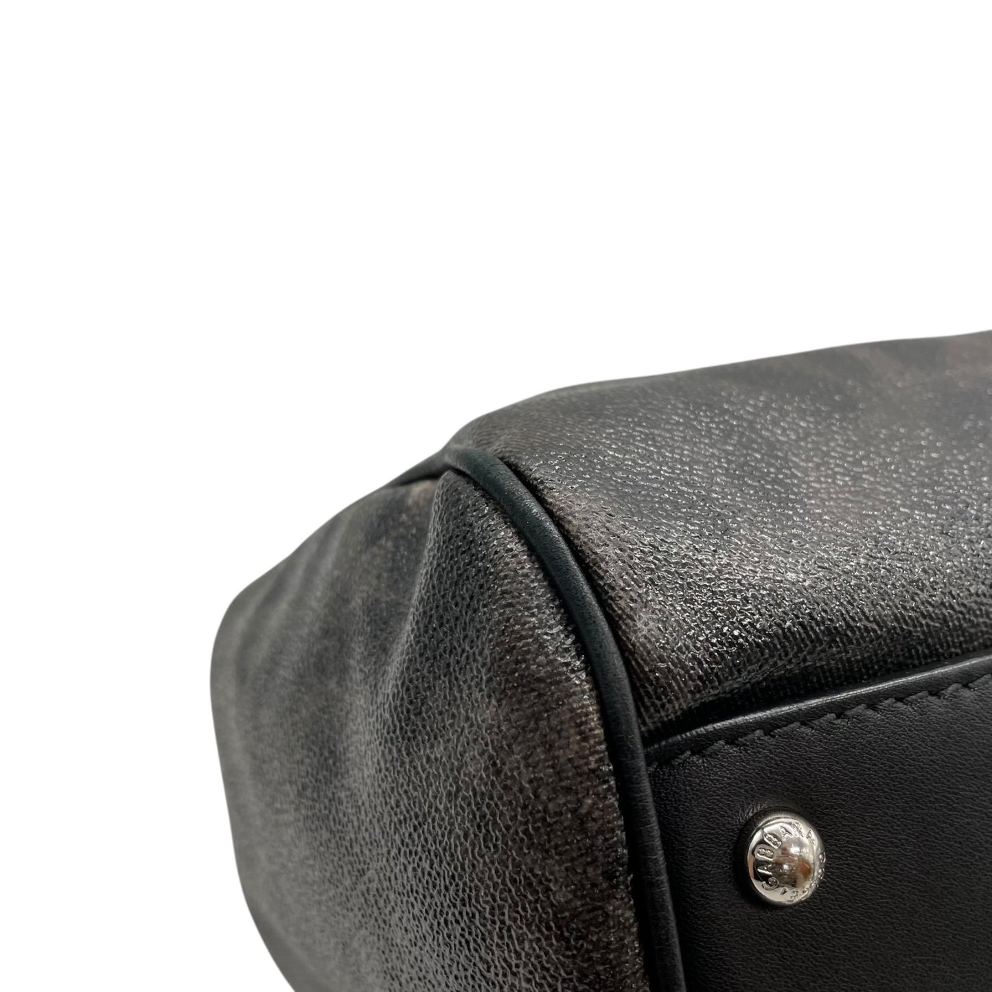 美品 DOLCE&GABBANA ドルチェ＆ガッバーナ シシリー 2WAY ハンドバッグ ショルダーバッグ ドルガバ レオパード ヒョウ柄 レザー PVC 黒 ブラック ダークグレー レディース D&G フラップ開閉 シルバー金具 ギャランティカード付き B2