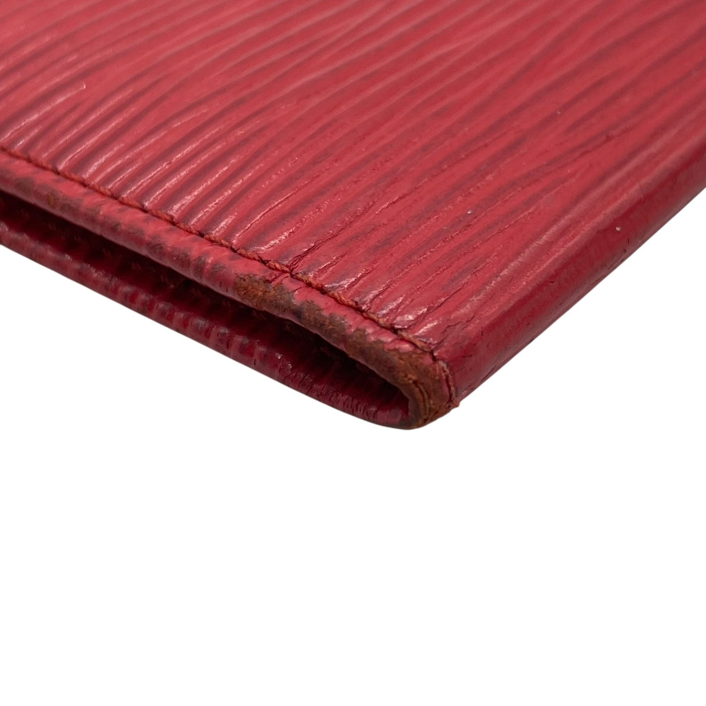 LOUIS VUITTON ルイヴィトン エピ ポルト 2 カルト ヴェルティカル M6320E 二つ折りパスケース 定期入れ カードケース 赤 レッド レザー メンズ レディース W3