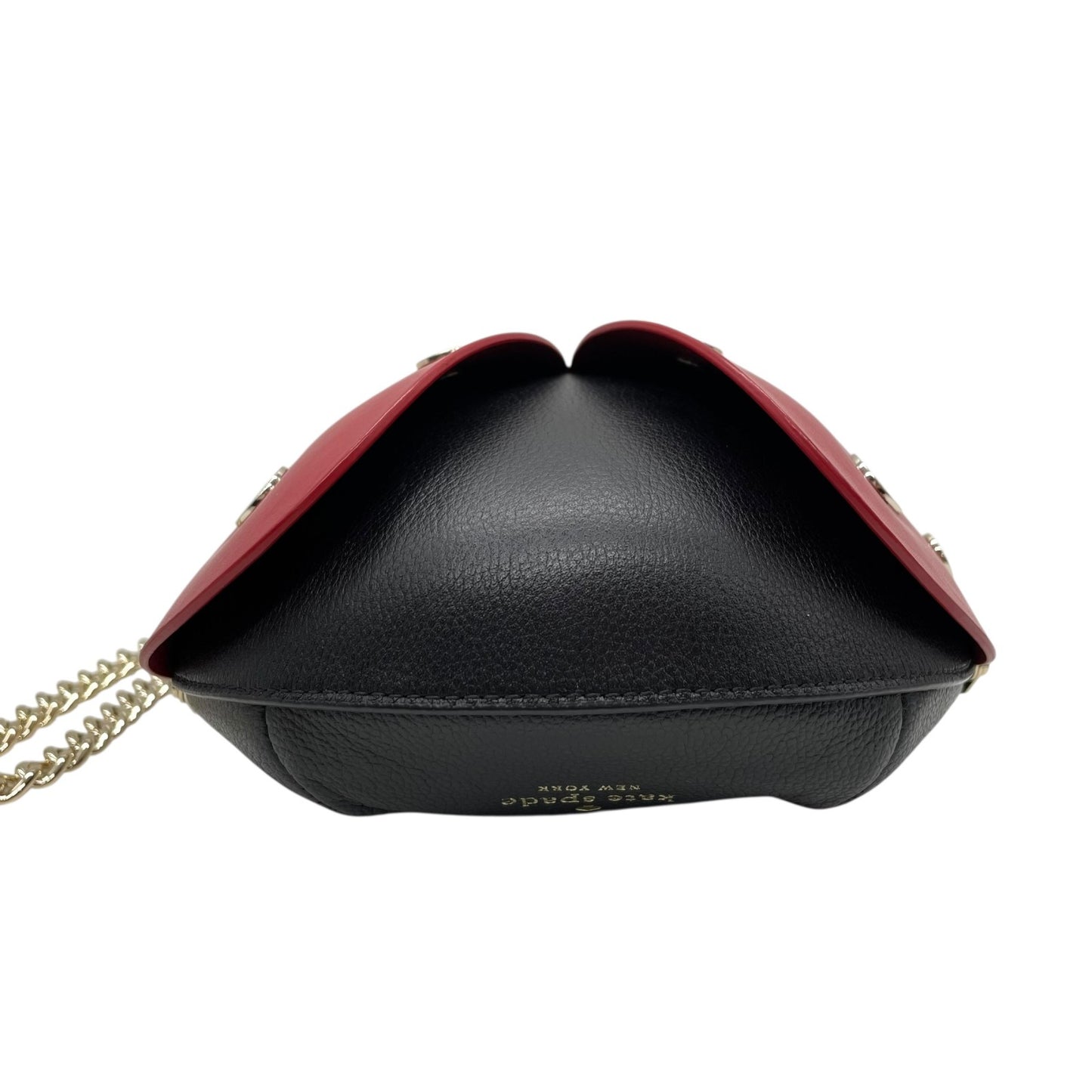 激レア 極美品 Kate Spade ケイトスペード Ladybug 3D てんとう虫 ショルダーバッグ クロスボディ 赤 レッド 黒 ブラック レザー ゴールド金具 チェーンショルダー レディース K8