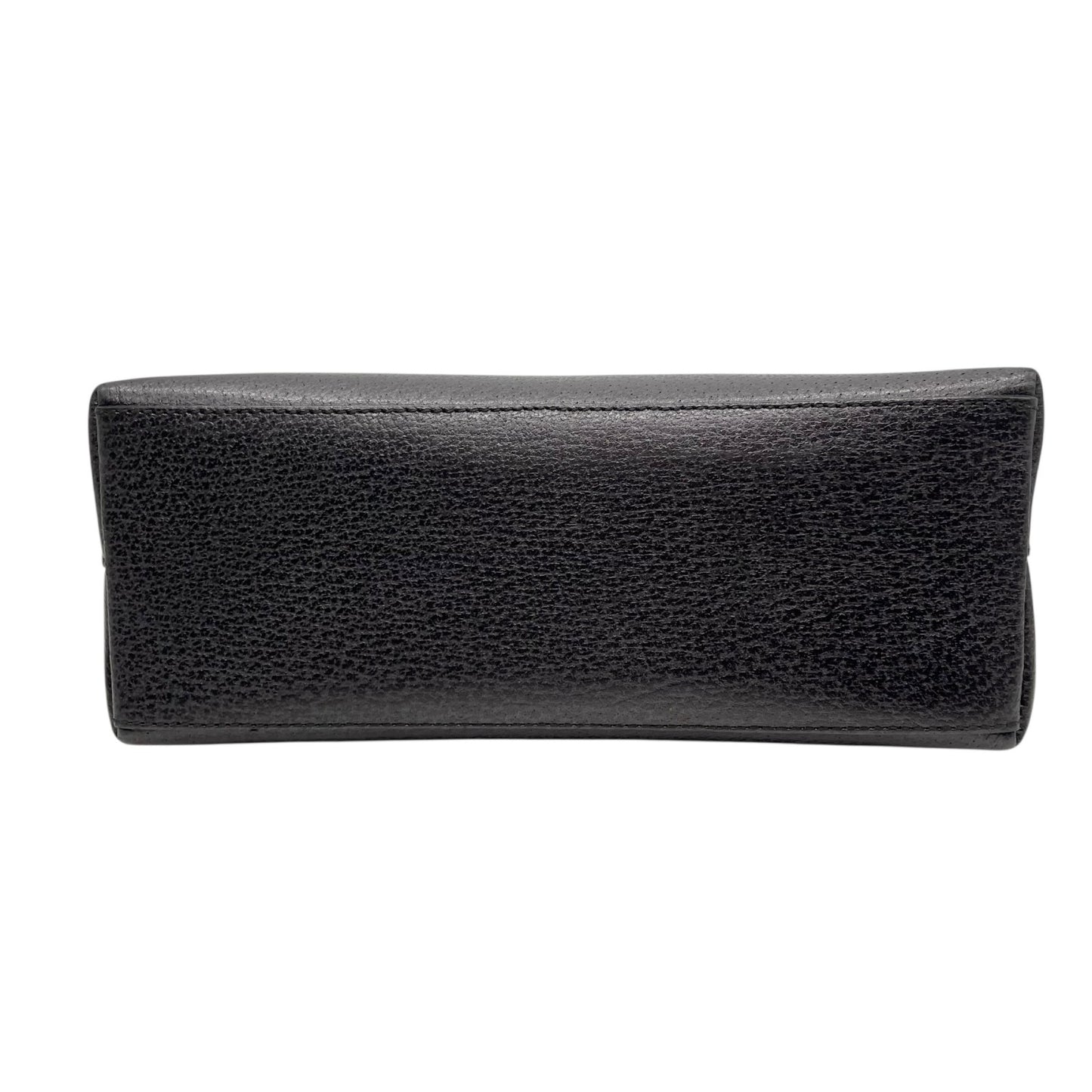 美品 GUCCI グッチ ハンドバッグ バンブー 黒×ネイビー 自立 ゴールド金具 ヴィンテージ オールド金具 フォーマルバッグ D2