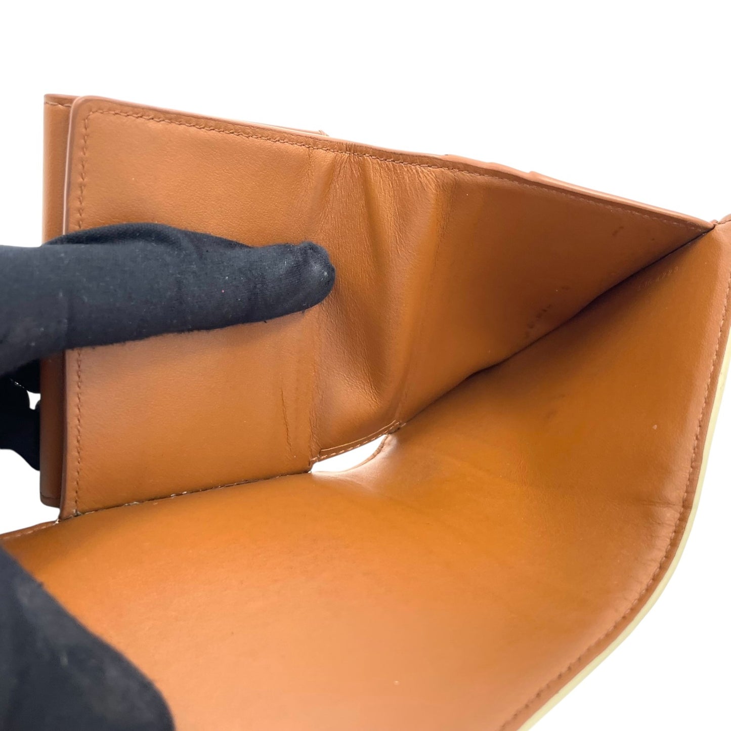 CELINE セリーヌ 三つ折り財布 トリオンフキャンバス PVC スモール コンパクトウォレット ベージュ ホワイト 10D78 レディース メンズ ユニセックス M5