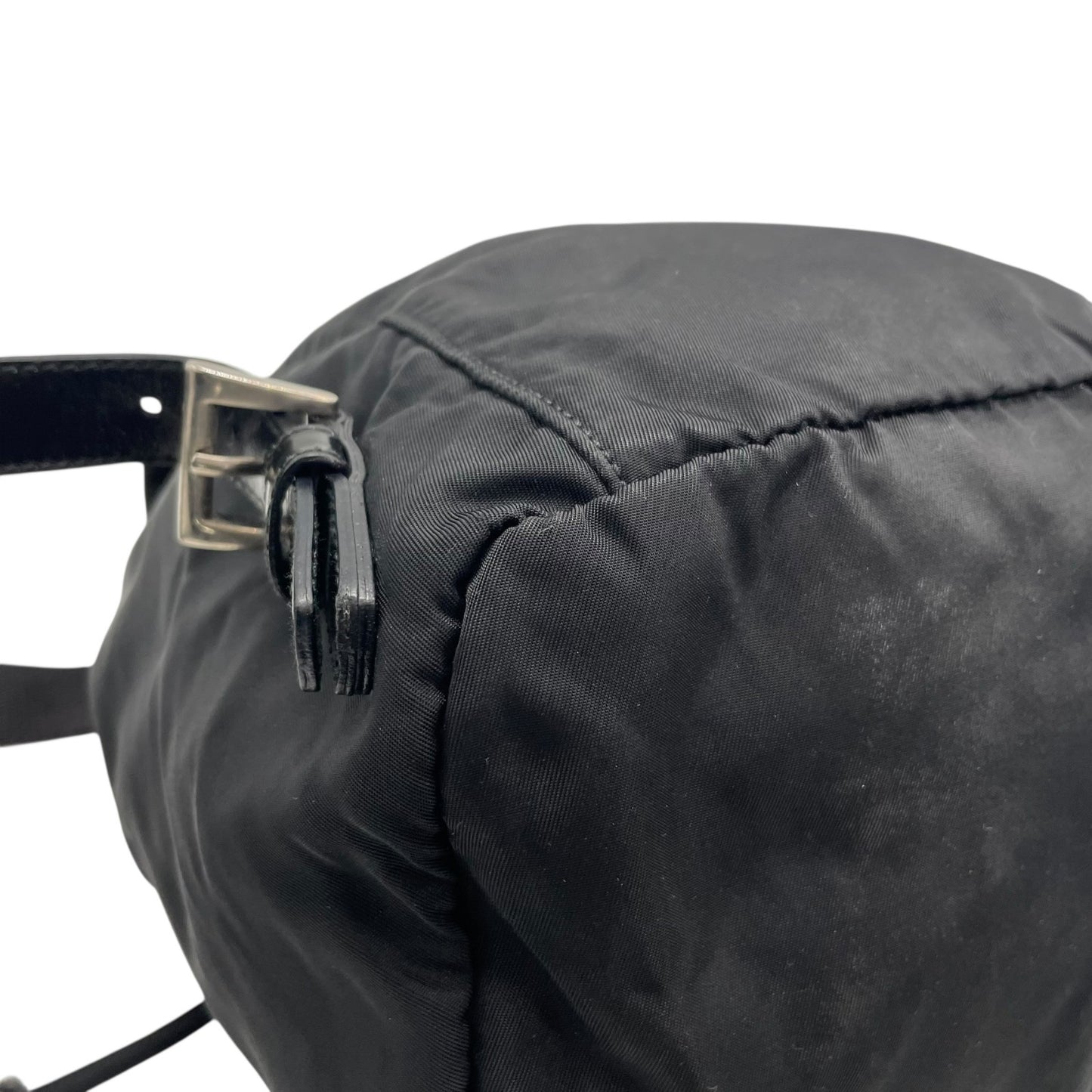 プラダ PRADA ナイロン バックパック リュックサック ブラック 黒 レザーコンビ トライアングルロゴ ヴィンテージ C7