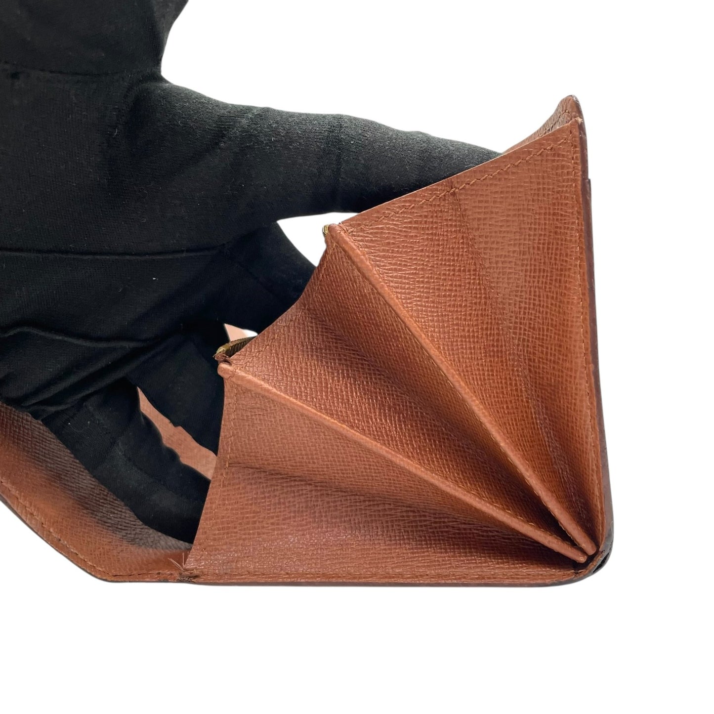 美品 LOUIS VUITTON ルイヴィトン モノグラム ポルトモネ クレディ ポルトフォイユサラ 長財布 ブラウン ゴールド金具 PVC モノグラムキャンバス M61725 w5