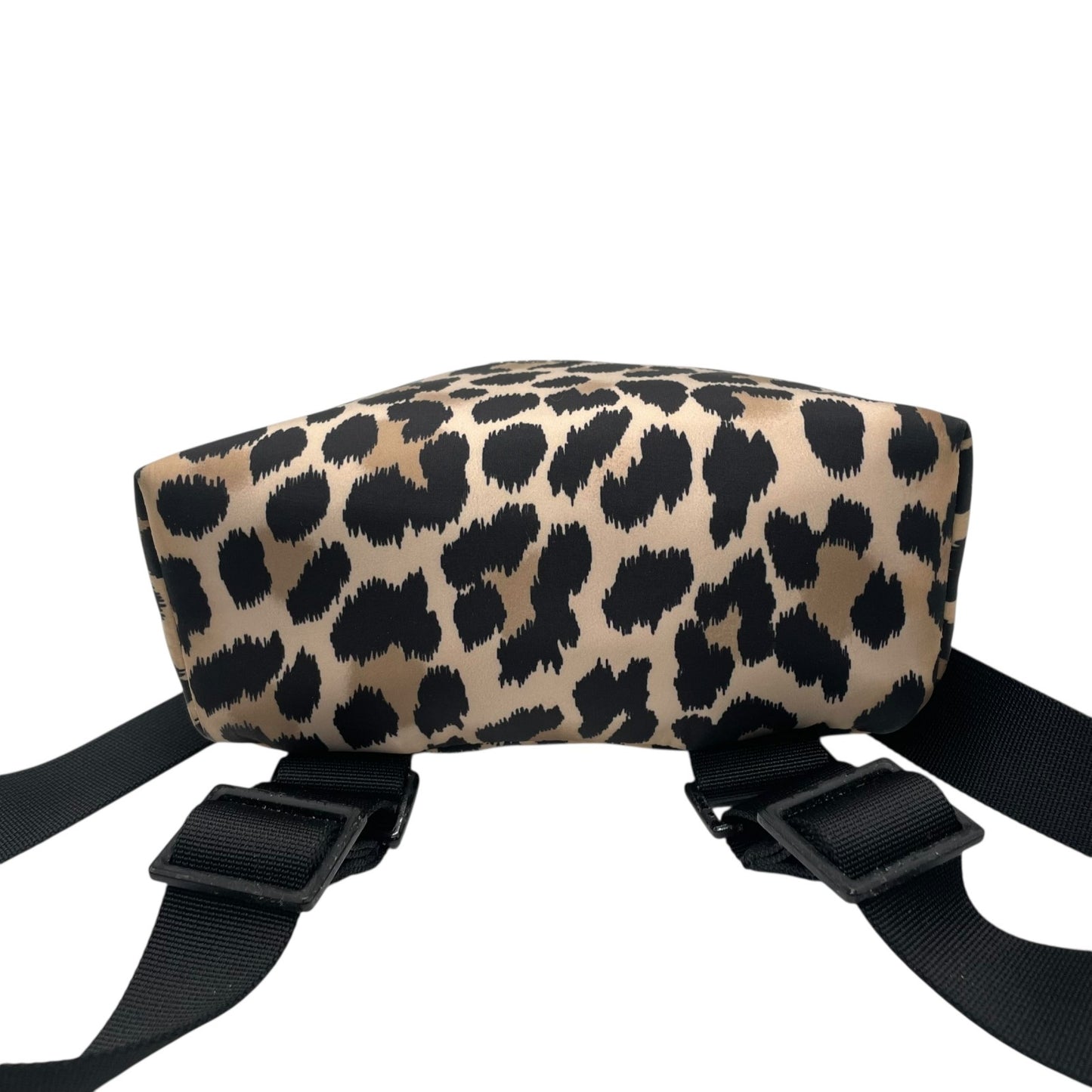 ケイトスペード KATE SPADE リュック レオパード柄 バックパック ベージュ×ブラック 黒 ナイロン レディース U8