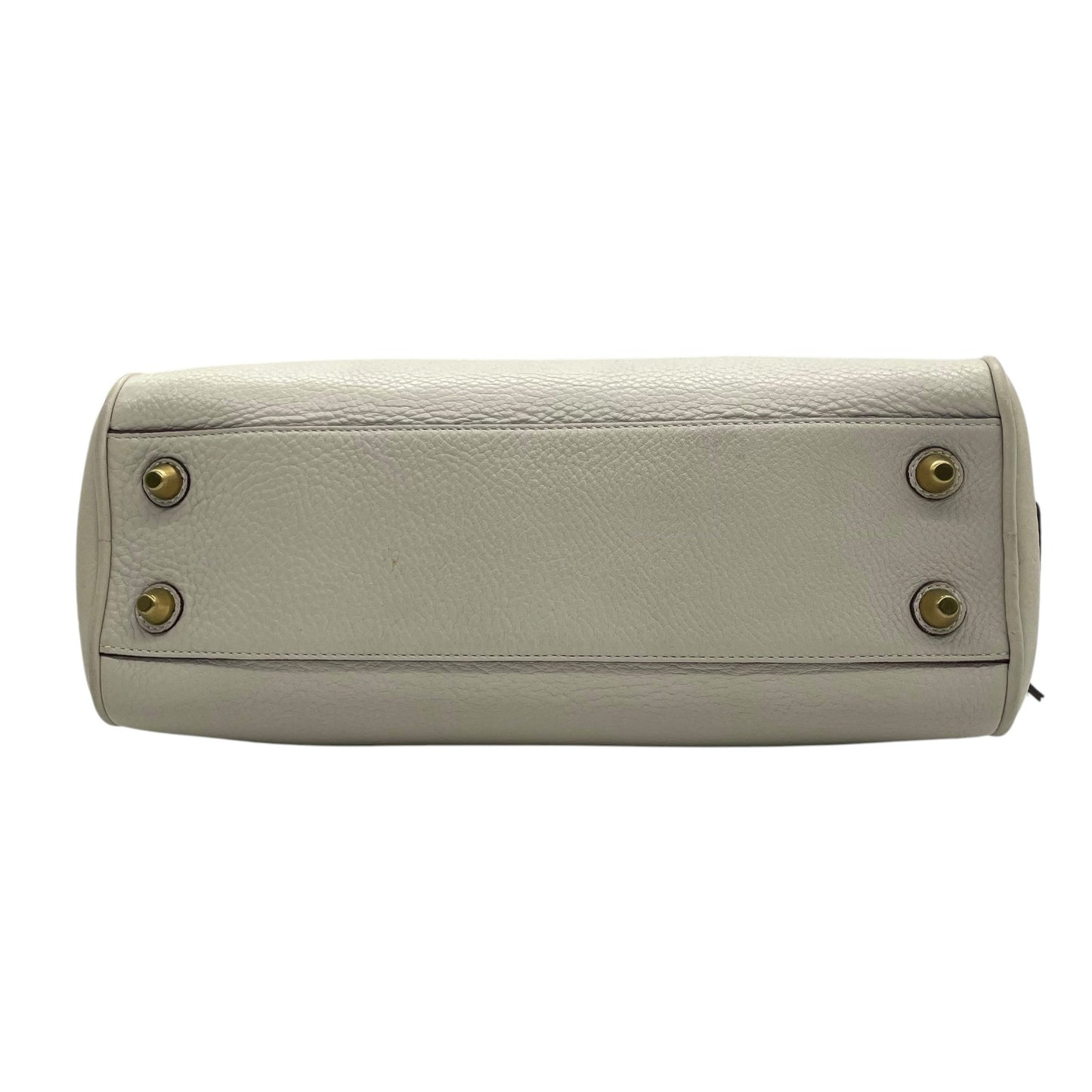 コーチ COACH ハンドバッグ レザー 白 ホワイト系 チャーム タグ付き フリンジ レディース T3