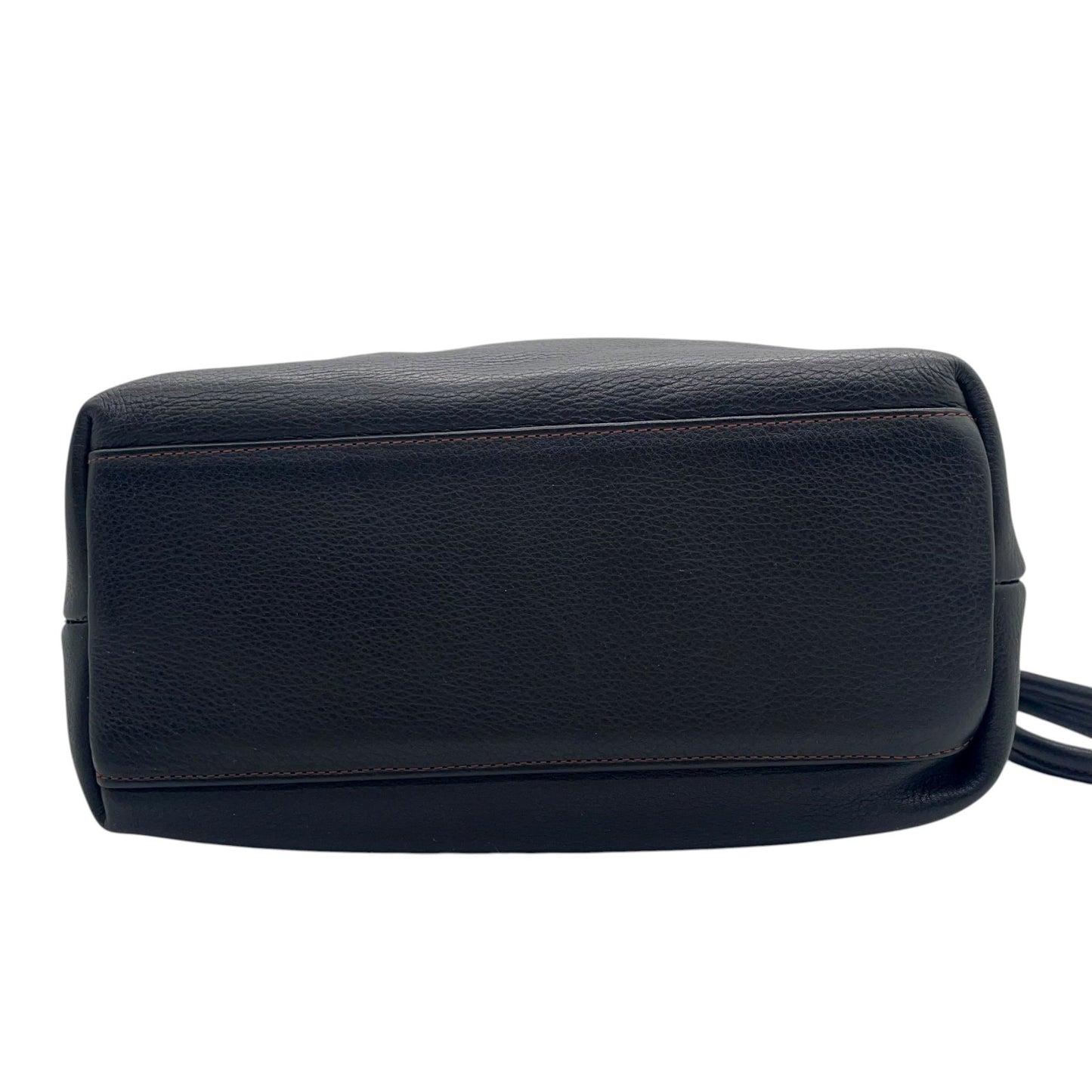 トリコサ TRICOSA レザー トートバッグ 黒 ブラック 型押しロゴ ショルダー 本革 PC収納可 A4収納可 S93