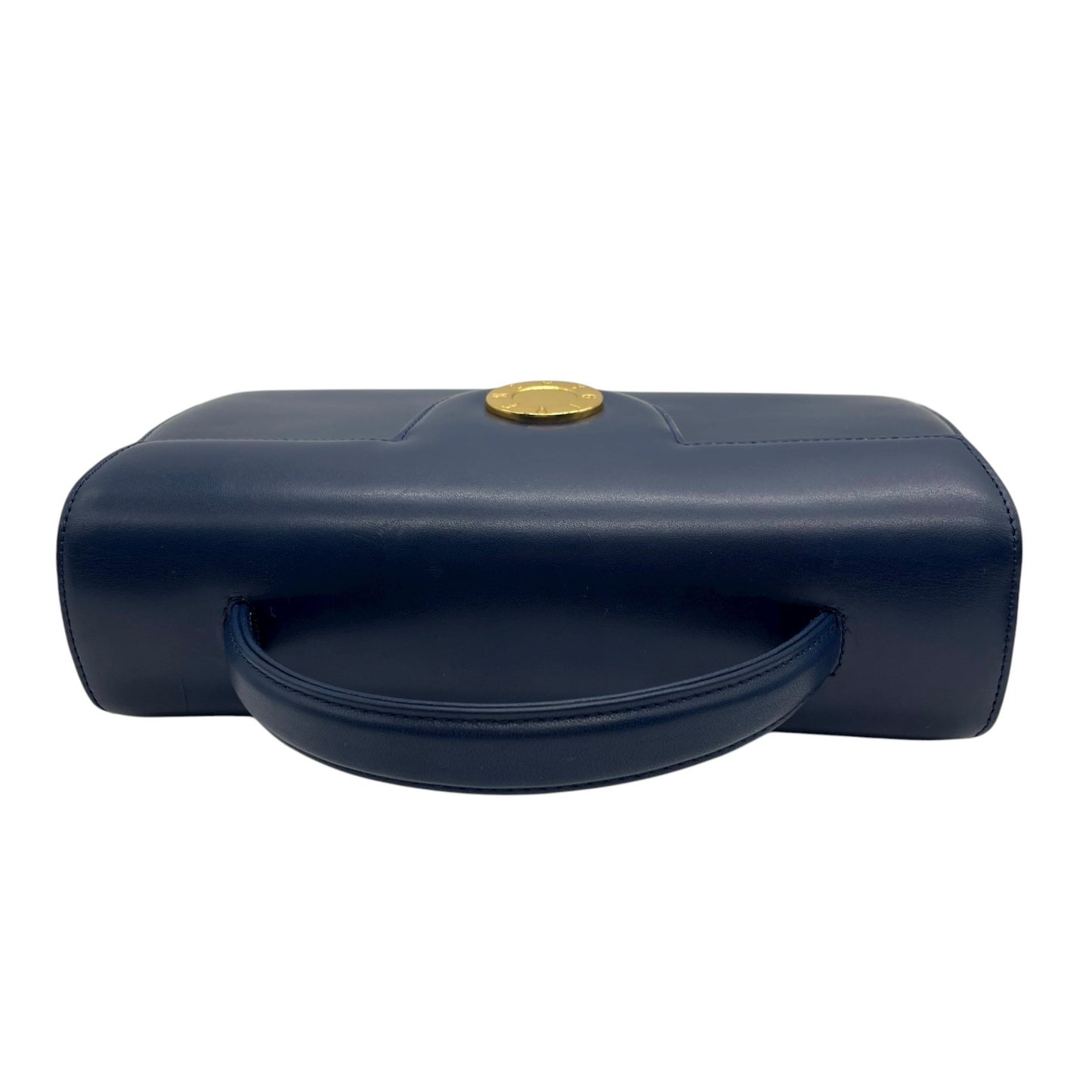 未使用級 美品 ジバンシィ ジバンシー GIVENCHY ハンドバッグ 2WAY ショルダー レザー 紺 ブルー ネイビー 金金具 ゴールド金具 ロゴ ヴィンテージ B4