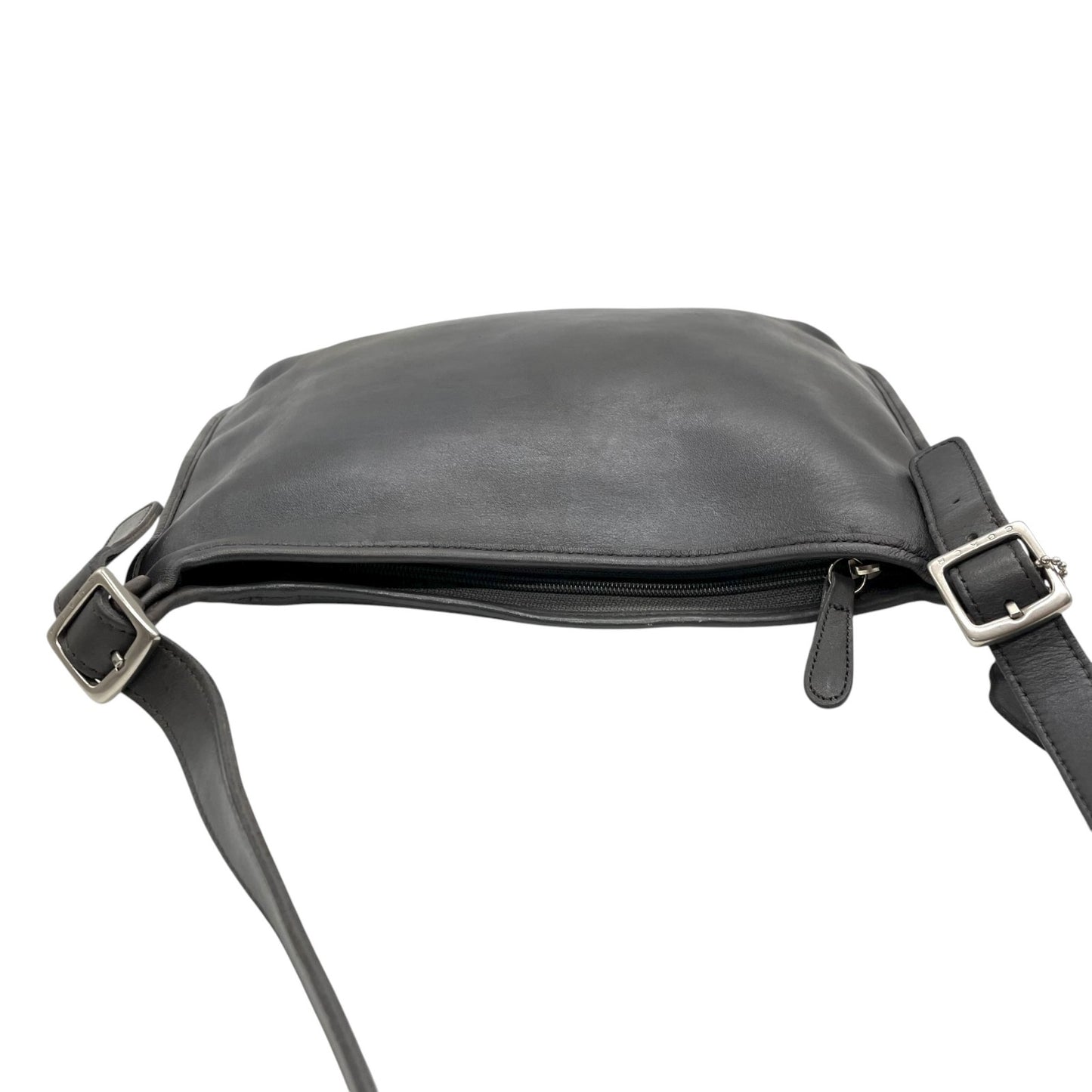 コーチ COACH オールドコーチ レザー ショルダーバッグ 肩掛け 黒 ブラック ホーボーバッグ トート シンプル 本革 C3