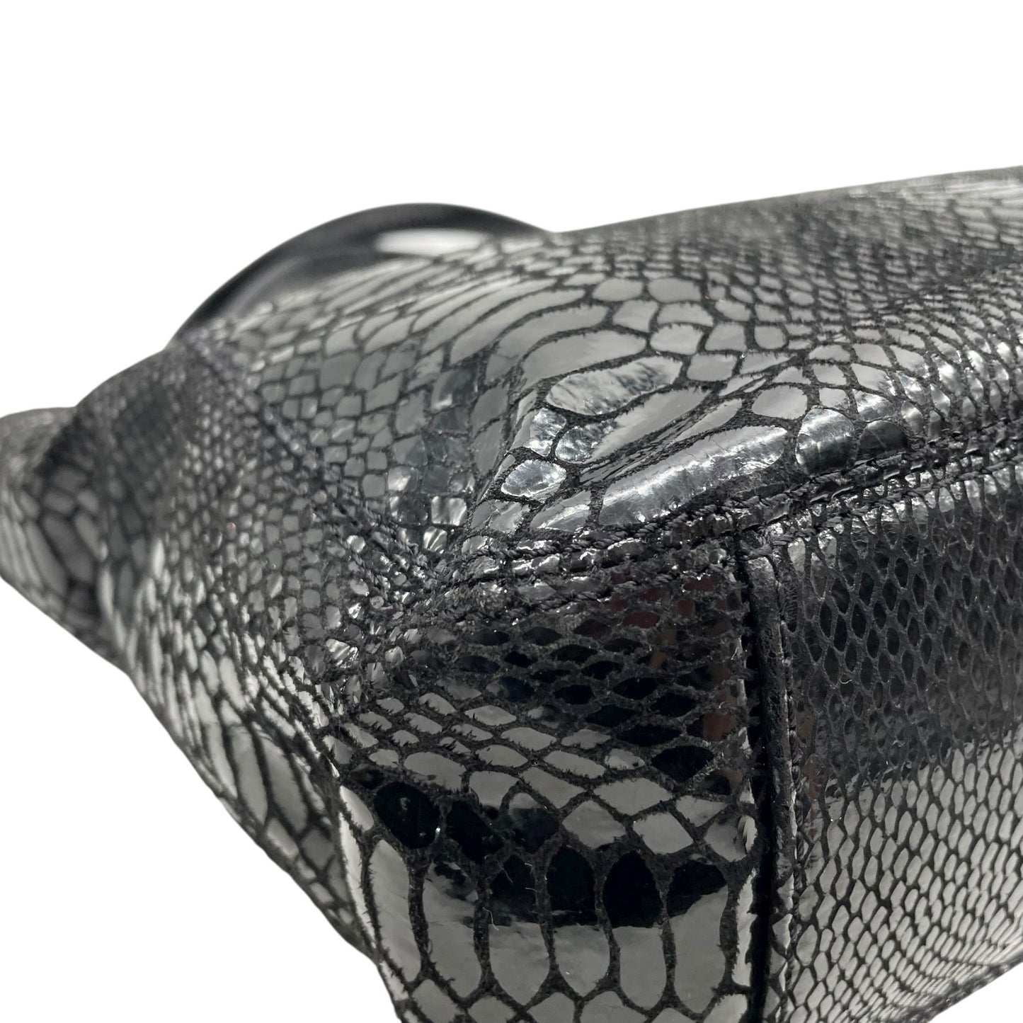 美品 マイケルコース MICHAEL KORS 型押し レザー トートバッグ ショルダー 肩掛け 黒 ブラック 金金具 ゴールド金具 C10