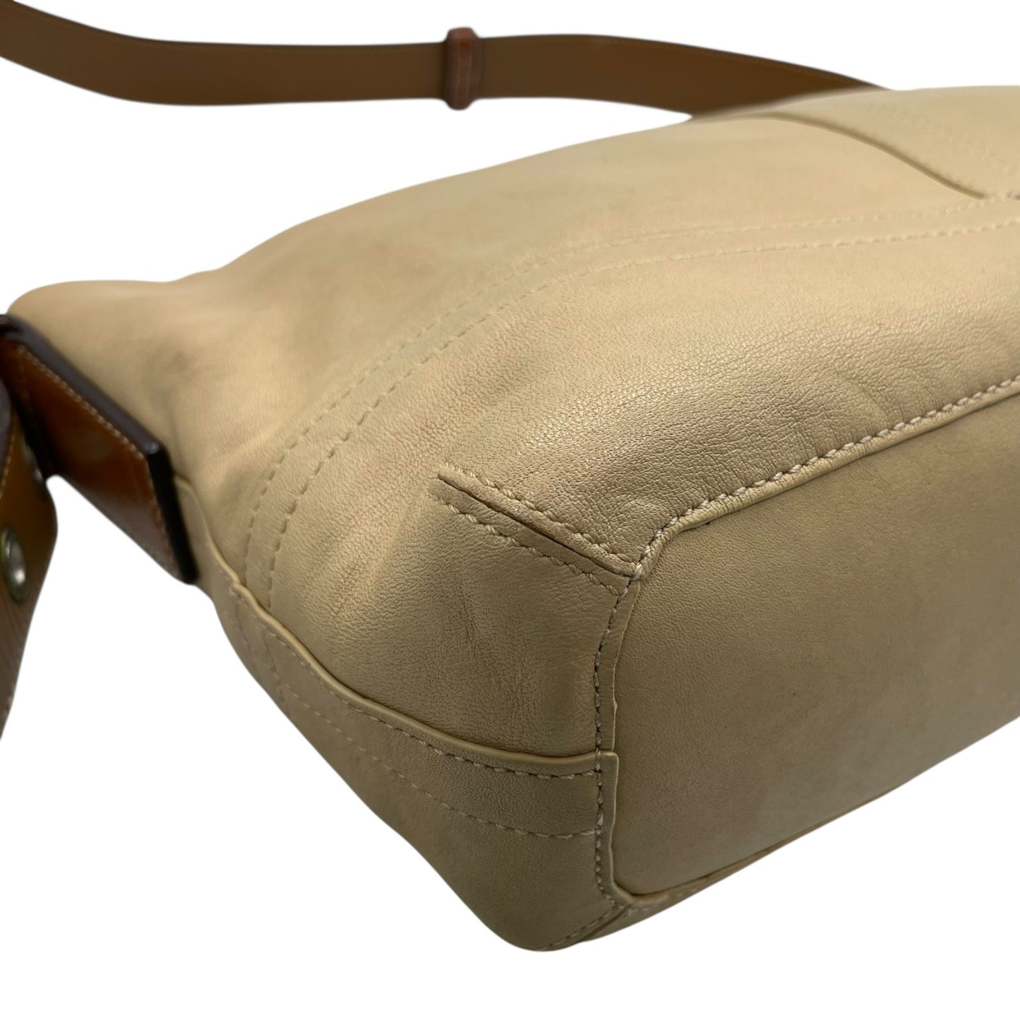 美品 コーチ COACH ワンショルダーバッグ レザー F10939 ベージュ 茶色 ブラウン シルバー金具 上品 本革 S52