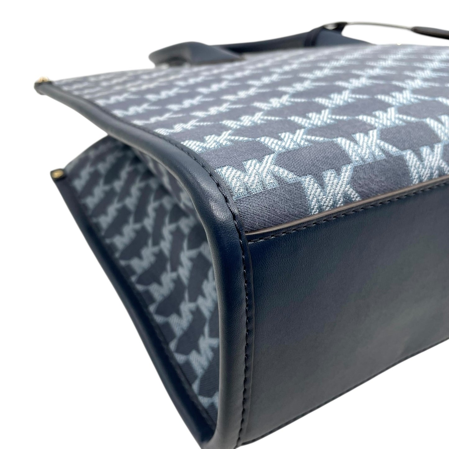 マイケルコース MICHAEL KORS トートバッグ MKロゴ 紺 ネイビー ジャカード 金金具 ゴールド金具 A4収納可 ハンドバッグ A2