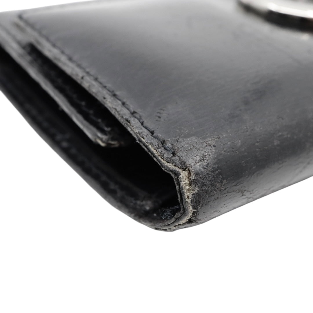 カルティエ Cartier マストライン パンテール キーケース 6連 黒 ブラック シルバー レザー 銀金具 M5