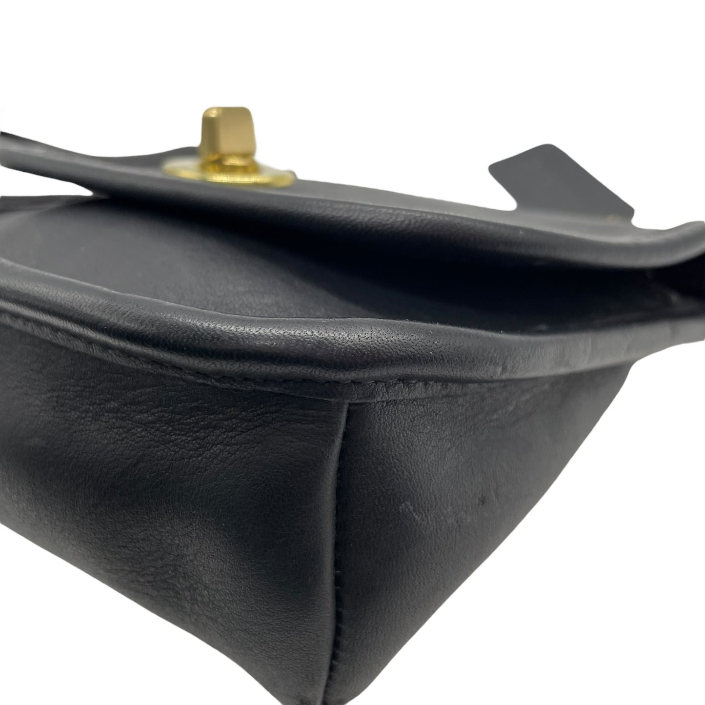 美品 希少 コーチ COACH オールドコーチ ターンロック ショルダーバッグ 9934 黒 ブラック レザー USA製 ヴィンテージ Z2