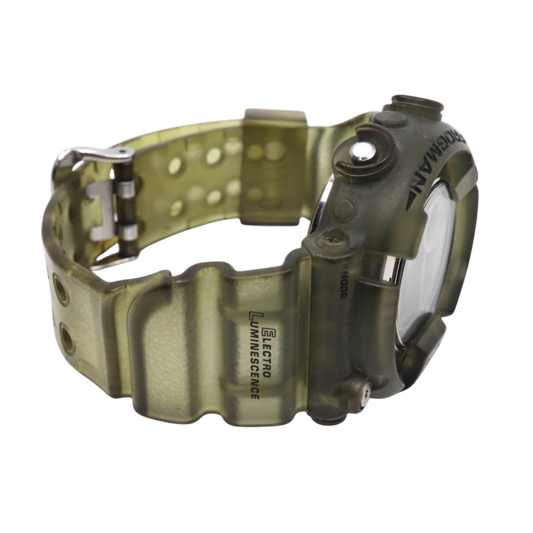 【美品】カシオ G-SHOCK FROGMAN DW-8200 フロッグマン 腕時計 メンズ デジタル チタン 200M防水 スケルトン カーキ ヴィンテージ 90年代 ストリート カジュアル タフ クリーニング済み G2