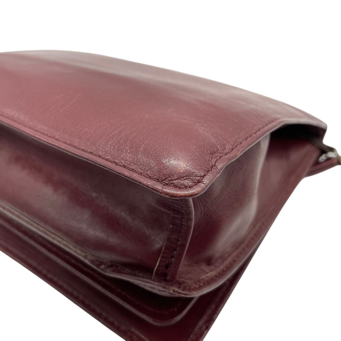 Cartier カルティエ マストライン クラッチバッグ セカンドバッグ 赤 ボルドー ワインレッド レザー 2Cモチーフ メンズ A1