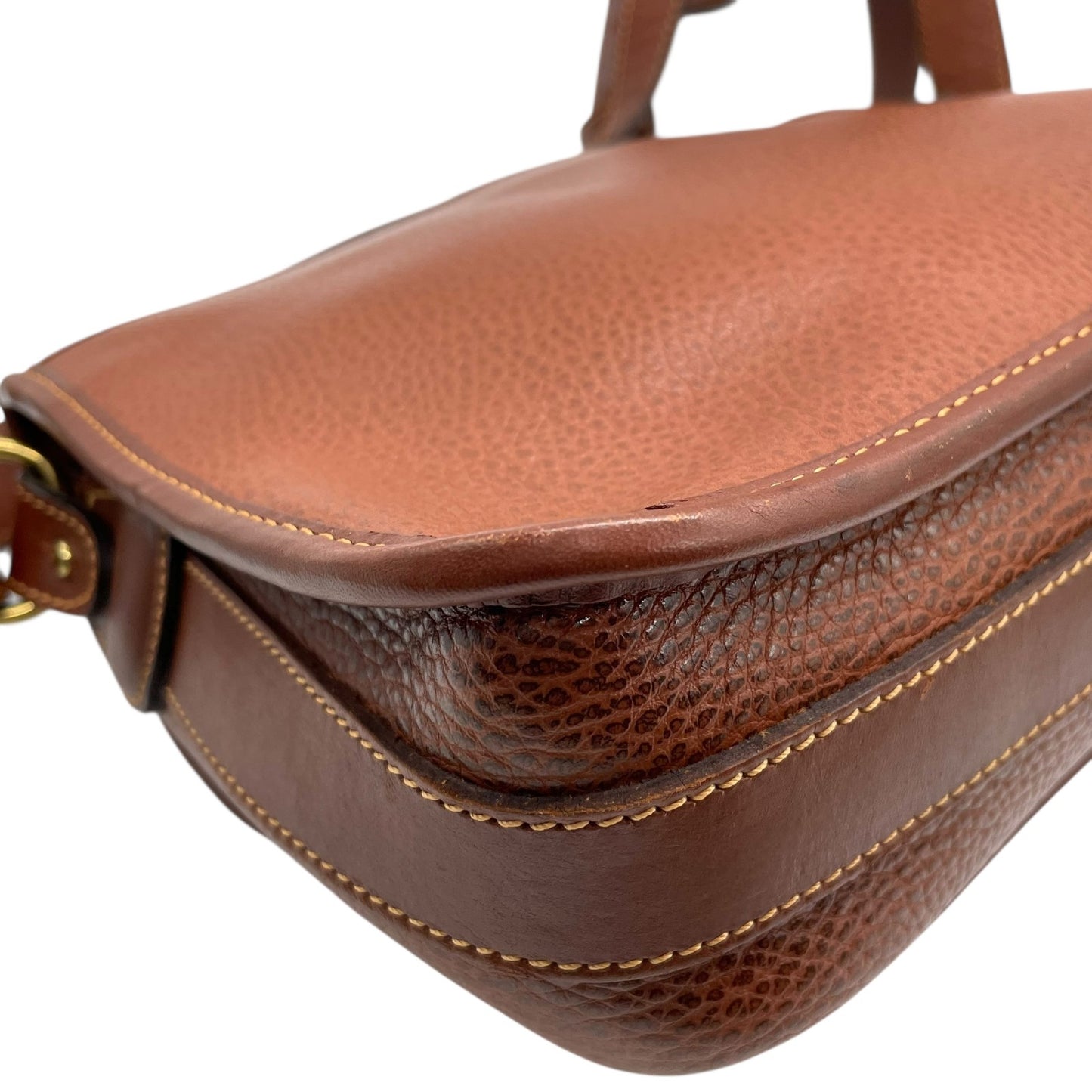 コーチ COACH ショルダーバッグ ターンロック 313 レザー 茶色 ブラウン 金金具 ゴールド金具 ヴィンテージ調 クラシックデザイン U16